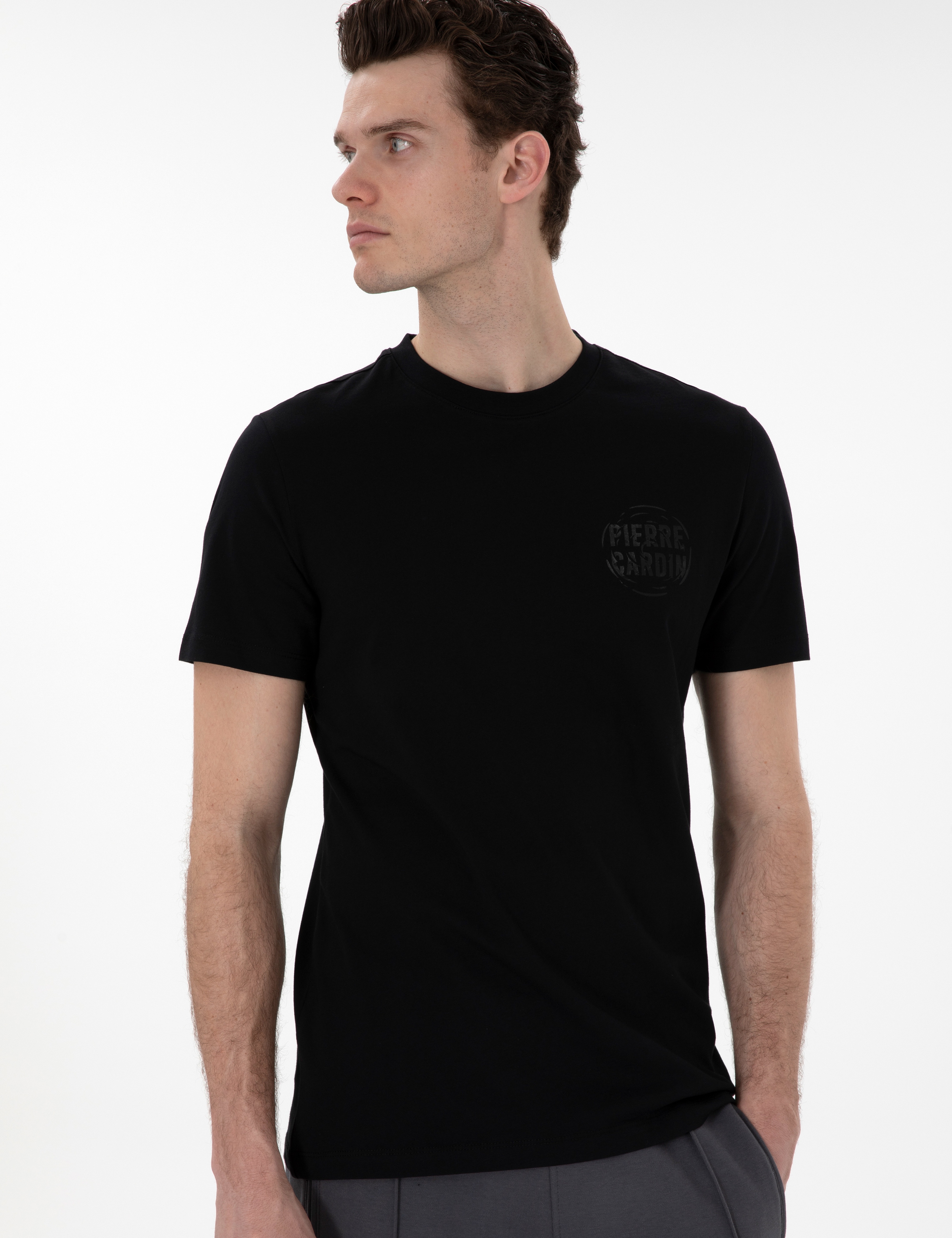 Siyah Regular Fit Tişört - Image 3