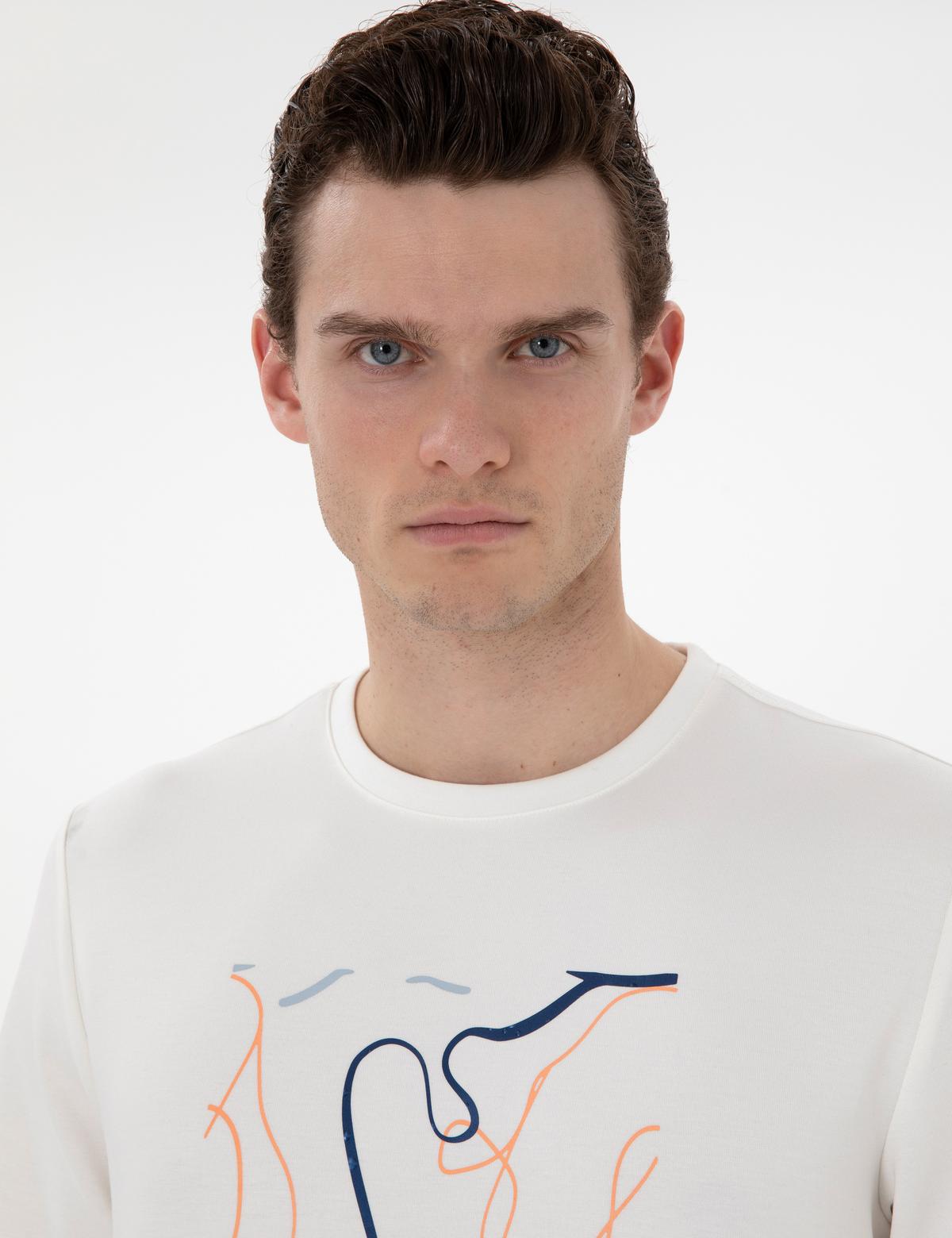 Ekru Regular Fit Tişört - 50302611198