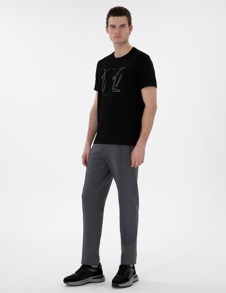 Siyah Regular Fit Tişört - 50302611037