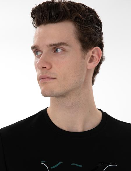 Siyah Regular Fit Tişört - 50302611037