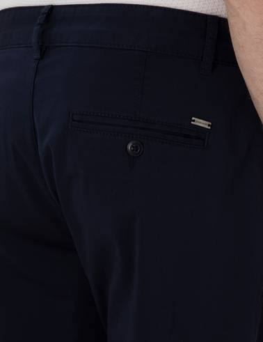 Lacivert Regular Fit Basic Kanvas Pantolon