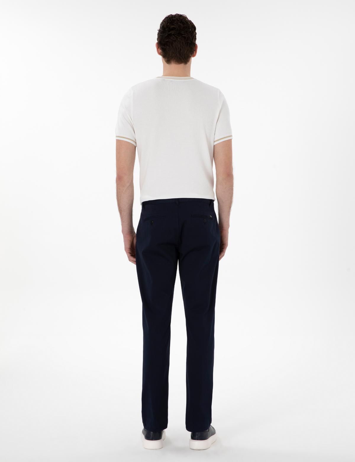 Lacivert Regular Fit Basic Kanvas Pantolon - 50305473174