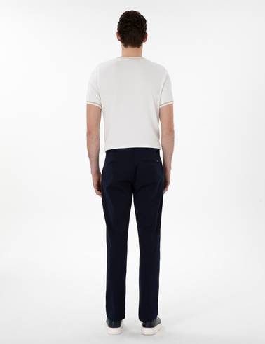 Lacivert Regular Fit Basic Kanvas Pantolon