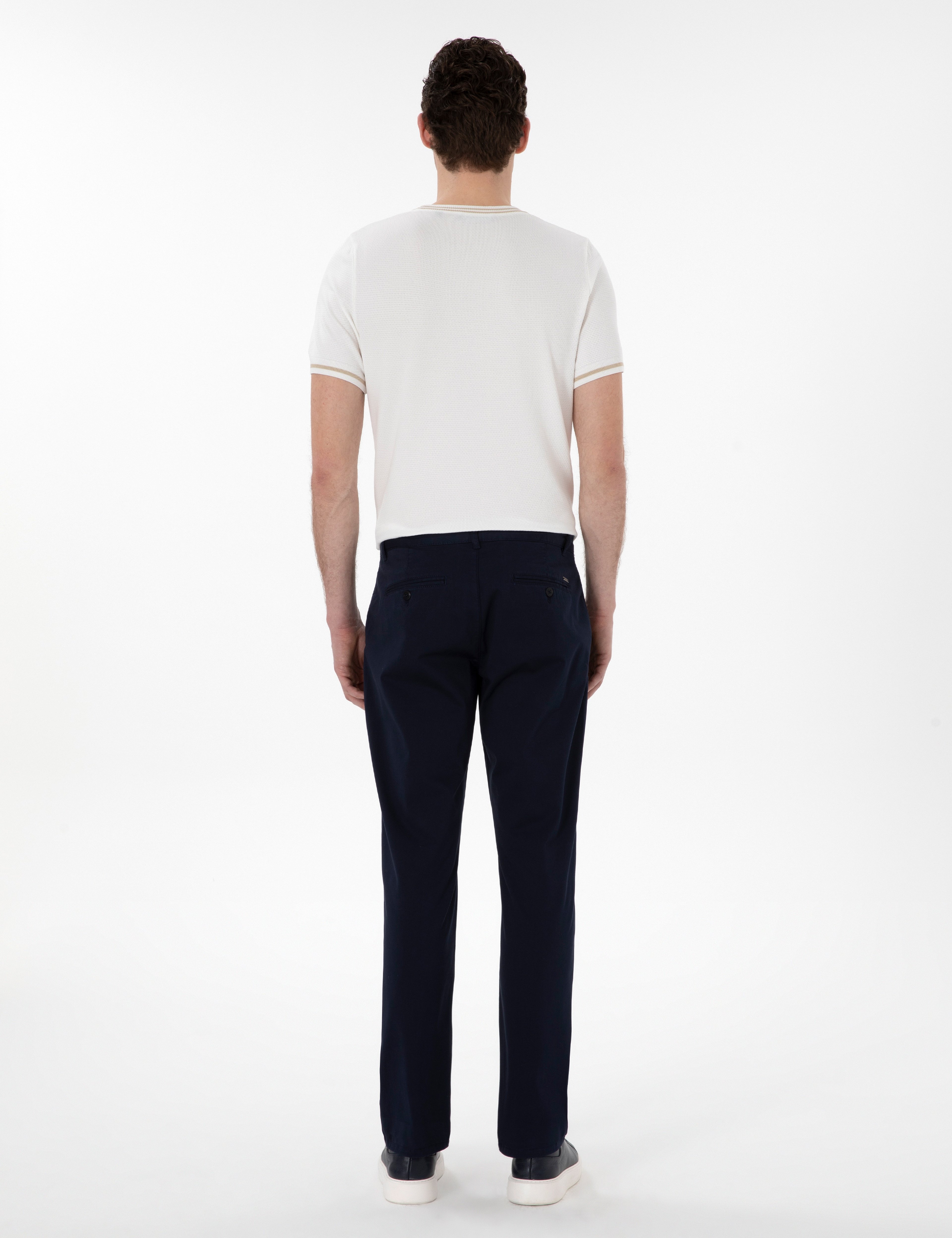 Lacivert Regular Fit Basic Kanvas Pantolon