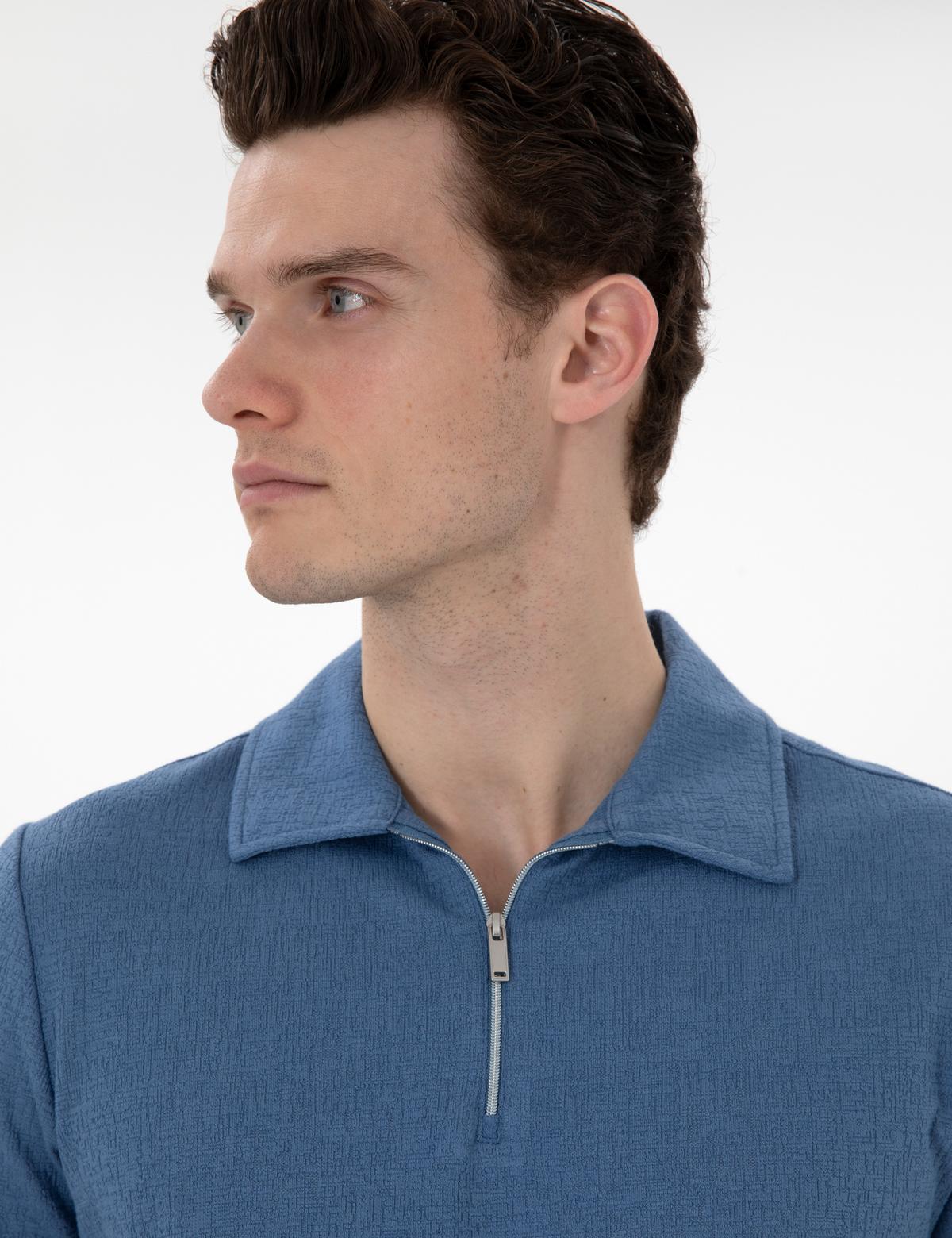 Mavi Slim Fit Tişört - 50302586223