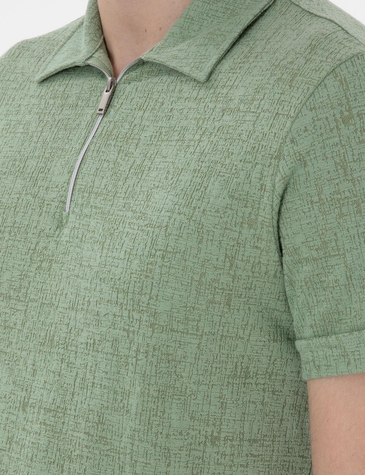 Açık Haki Slim Fit Tişört - 50302586203