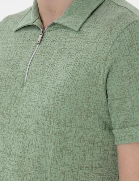 Açık Haki Slim Fit Tişört - 50302586203