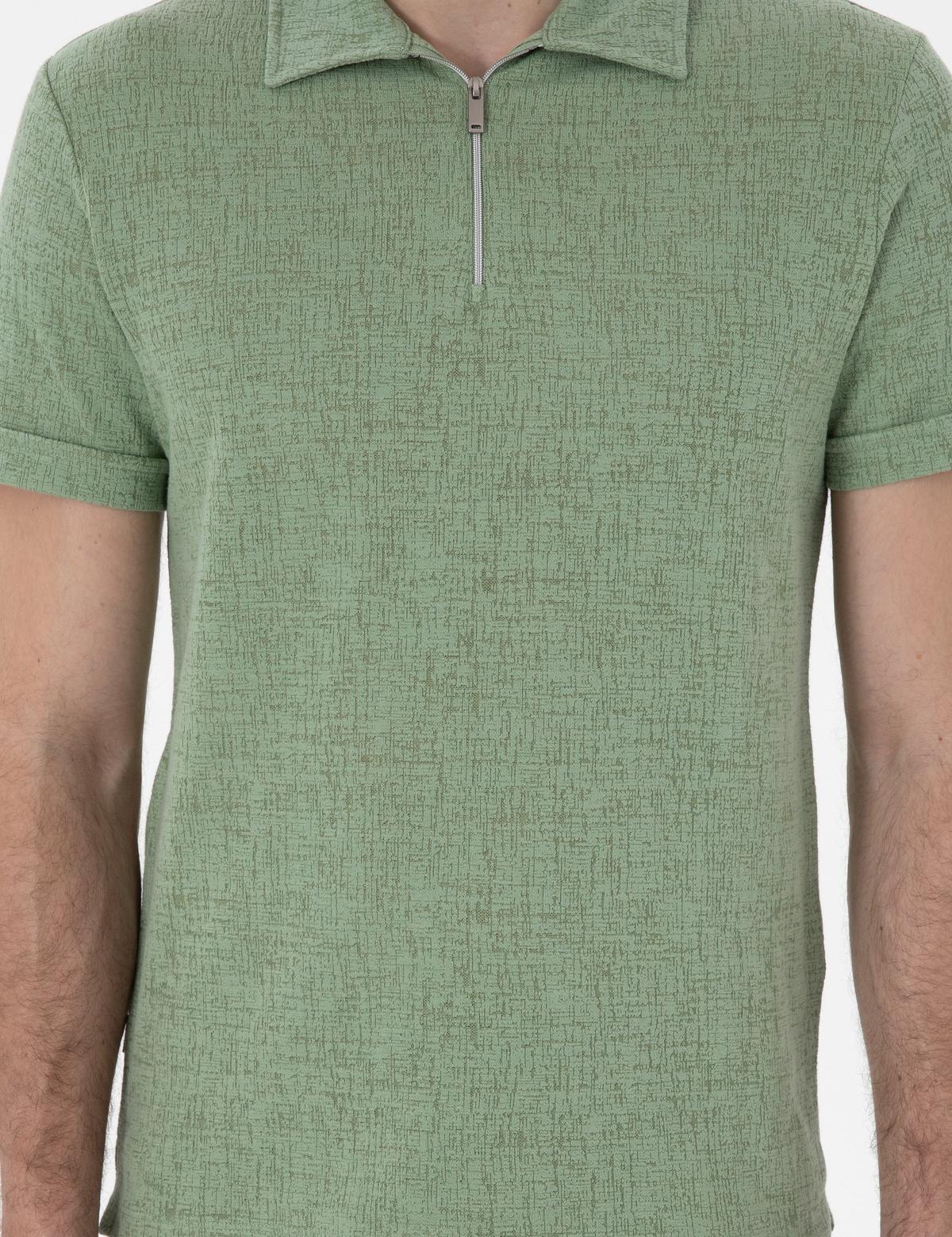 Açık Haki Slim Fit Tişört - 50302586203