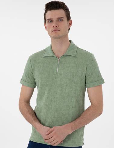 Açık Haki Slim Fit Tişört