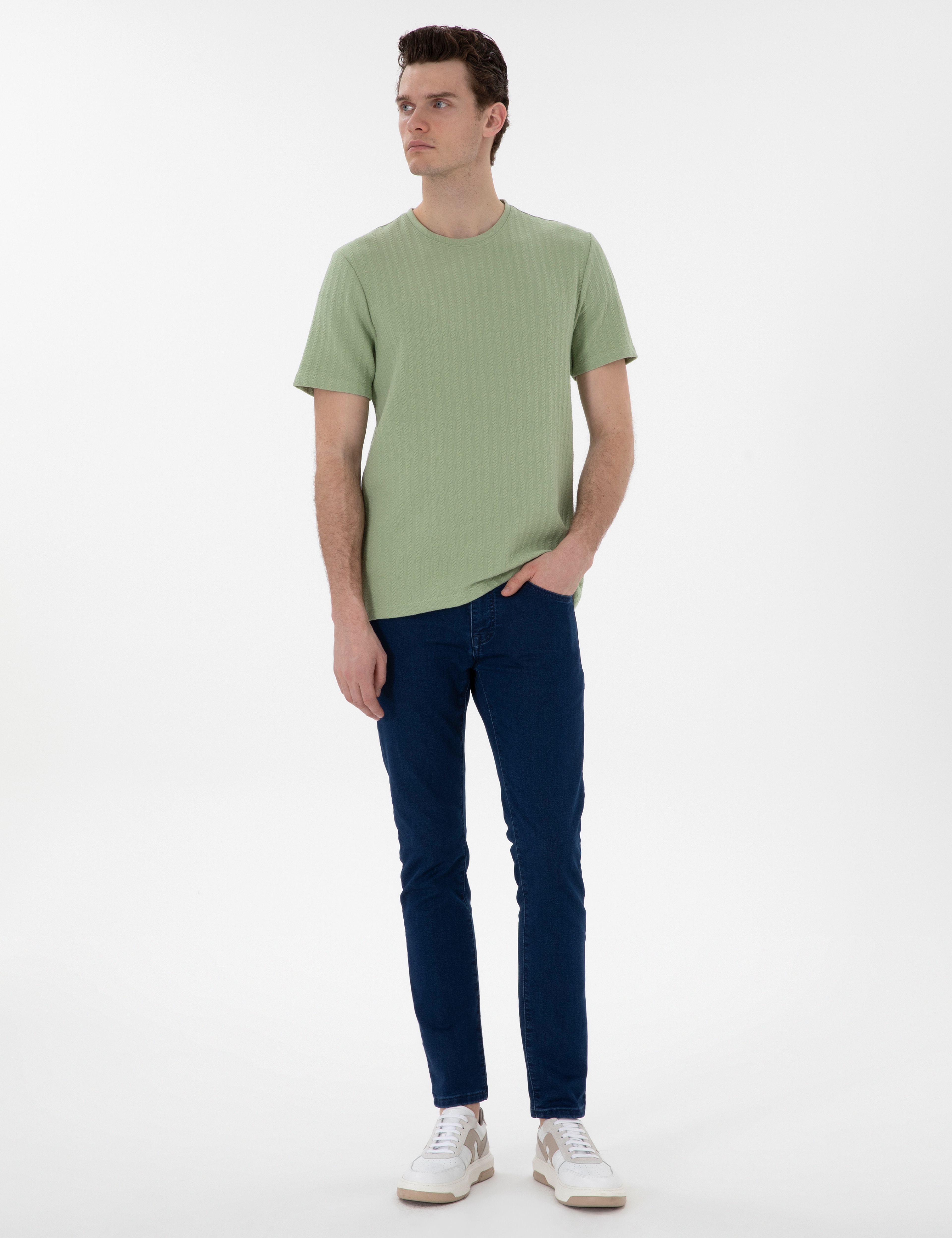 Açık Haki Regular Fit Tişört - Image 4