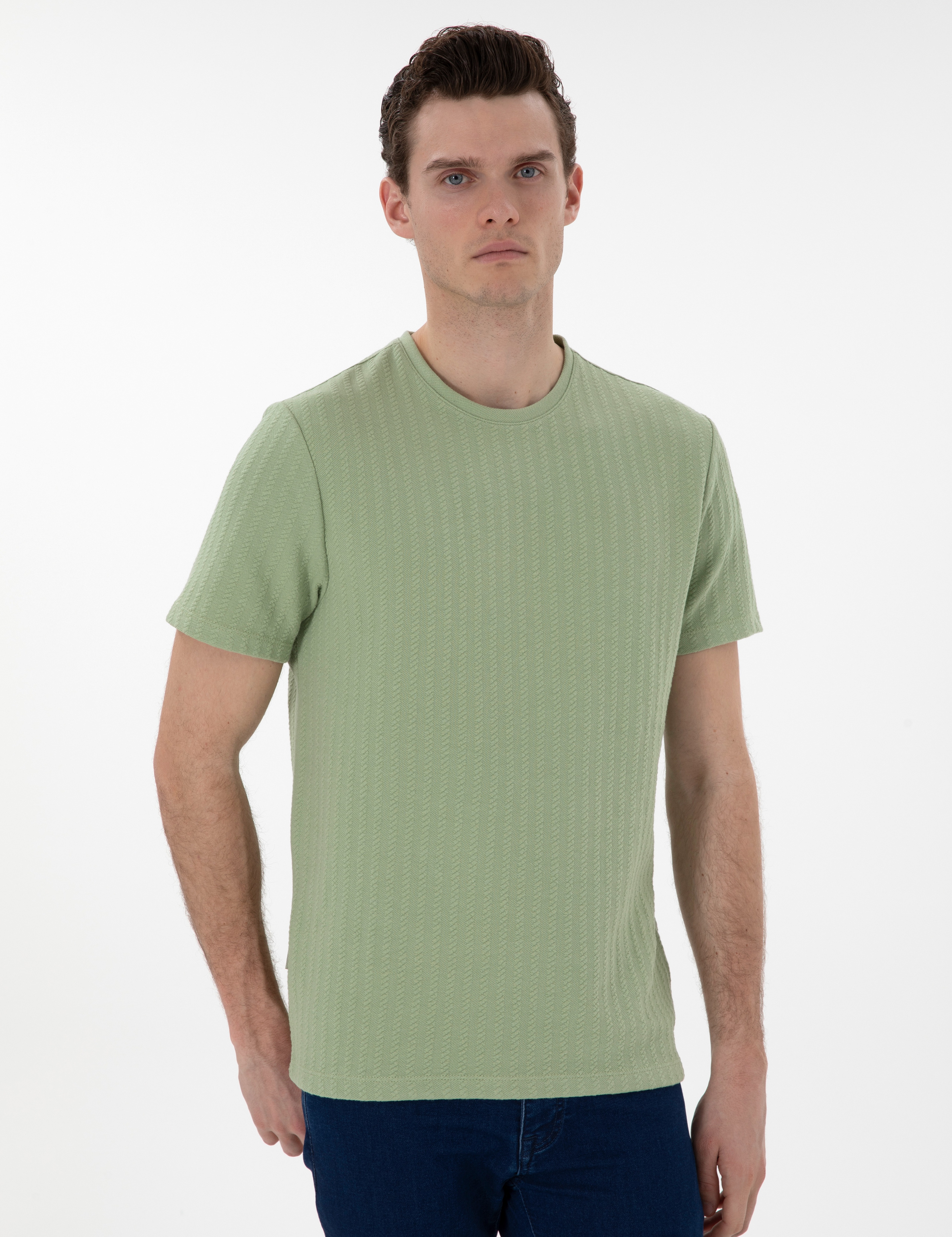 Açık Haki Regular Fit Tişört - Image 3