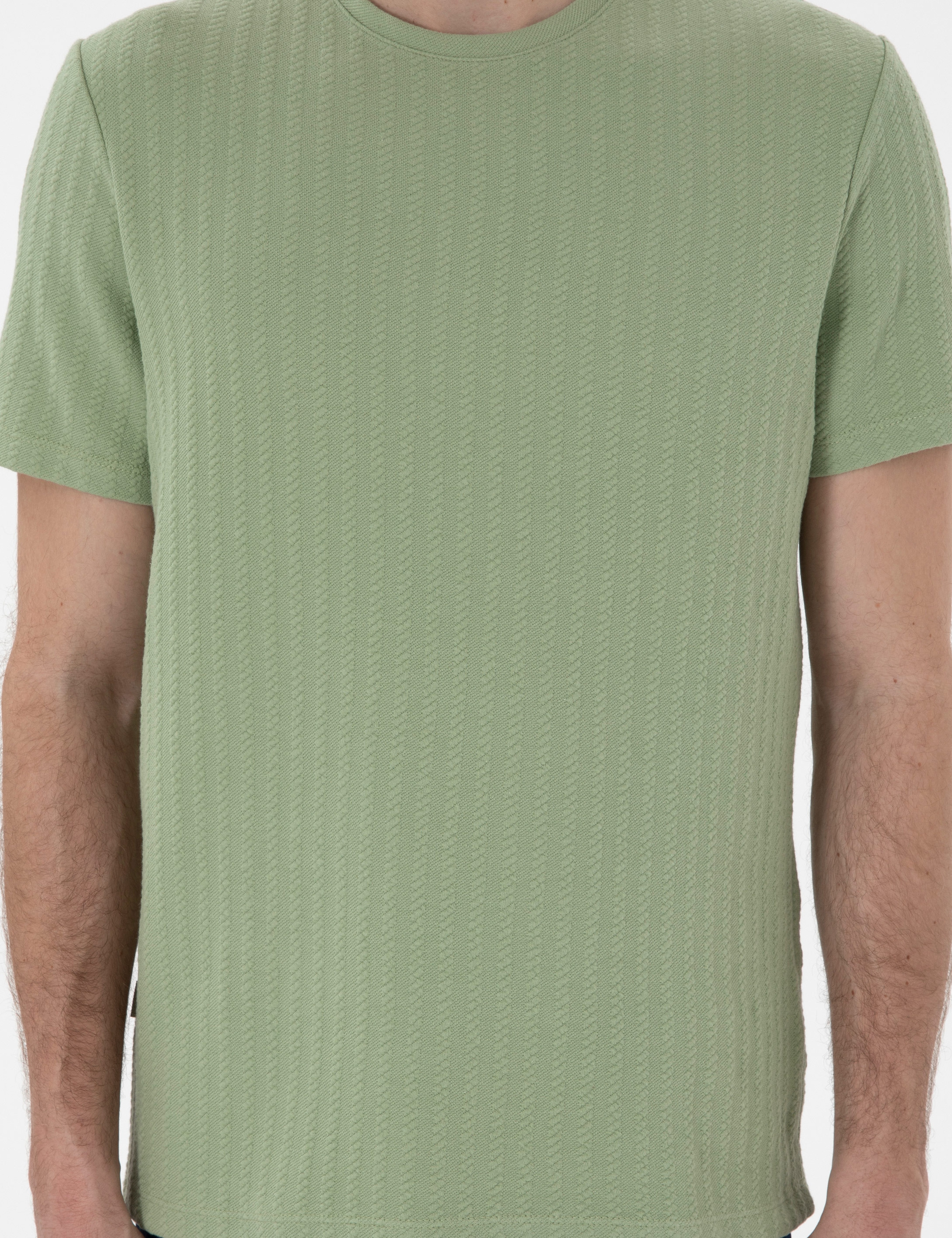 Açık Haki Regular Fit Tişört - Image 6