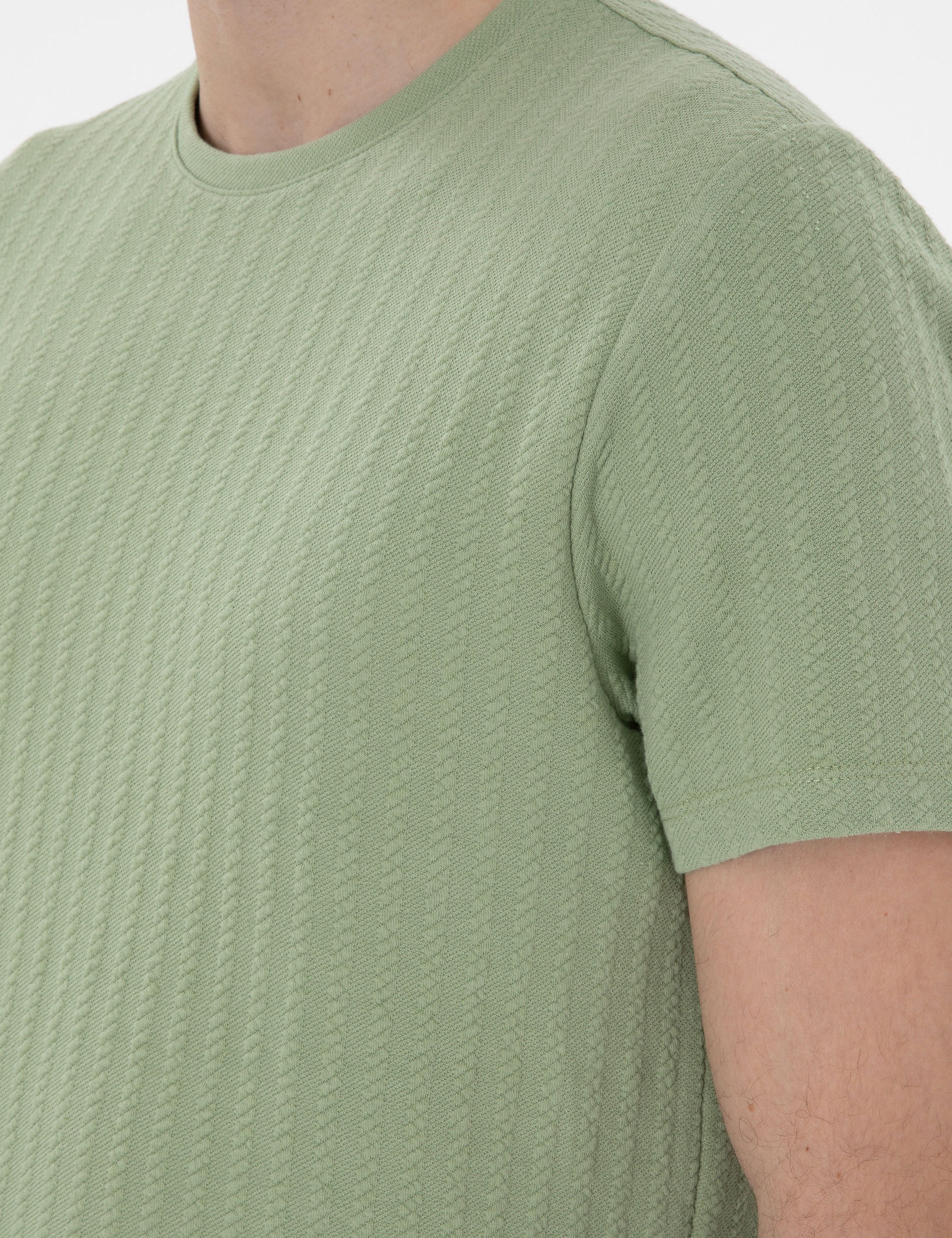 Açık Haki Regular Fit Tişört - Image 7