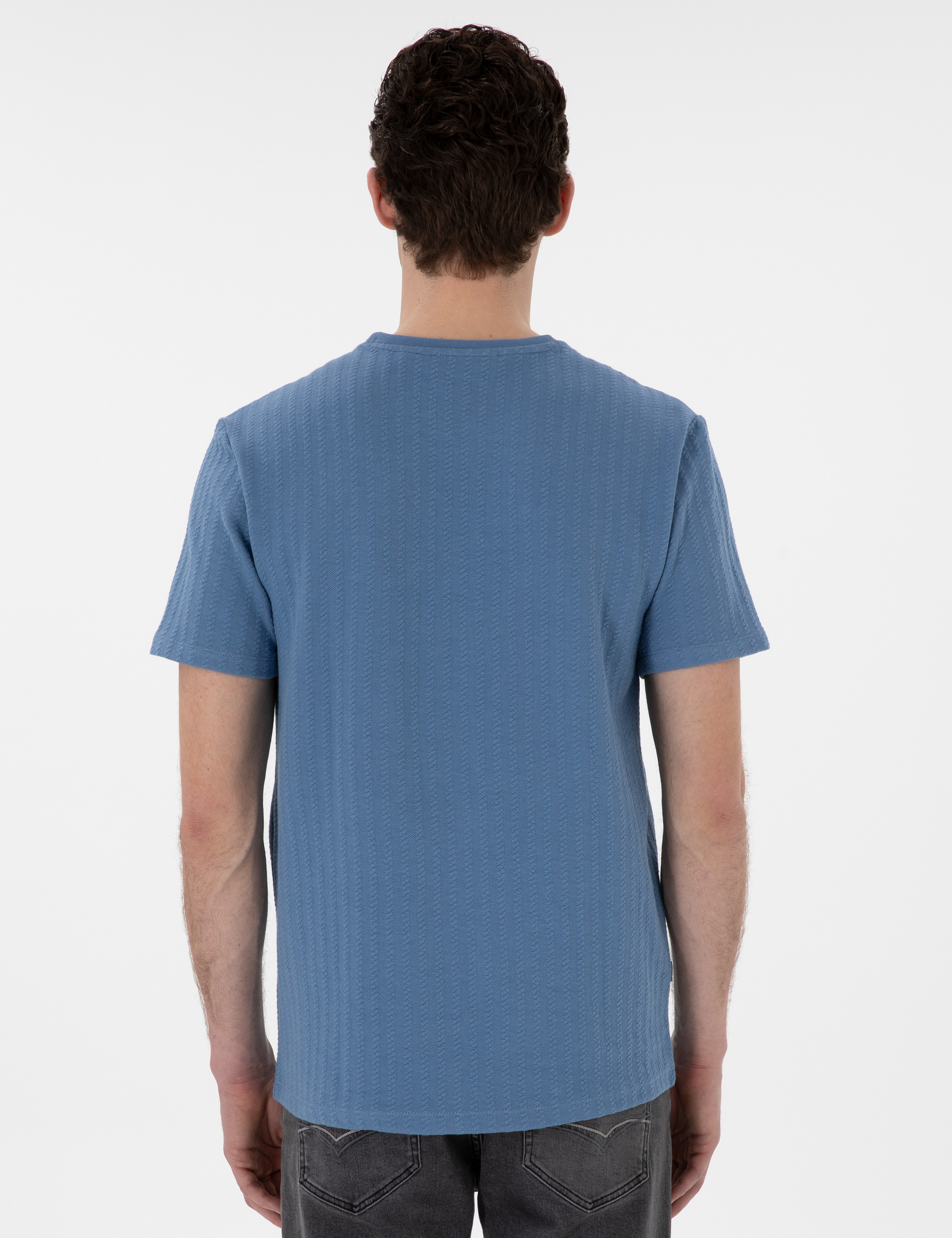 Mavi Regular Fit Tişört - Image 5