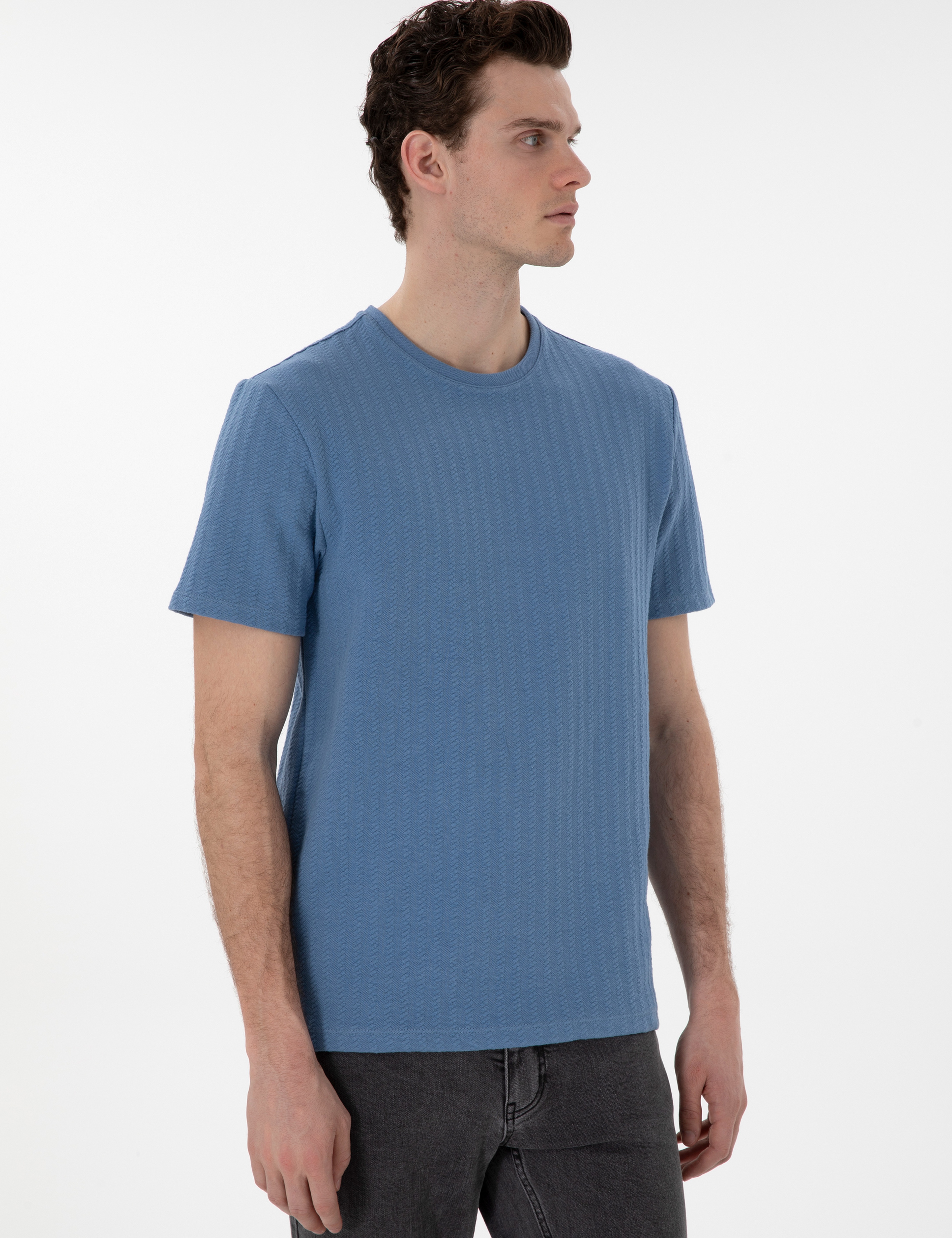 Mavi Regular Fit Tişört - Image 3