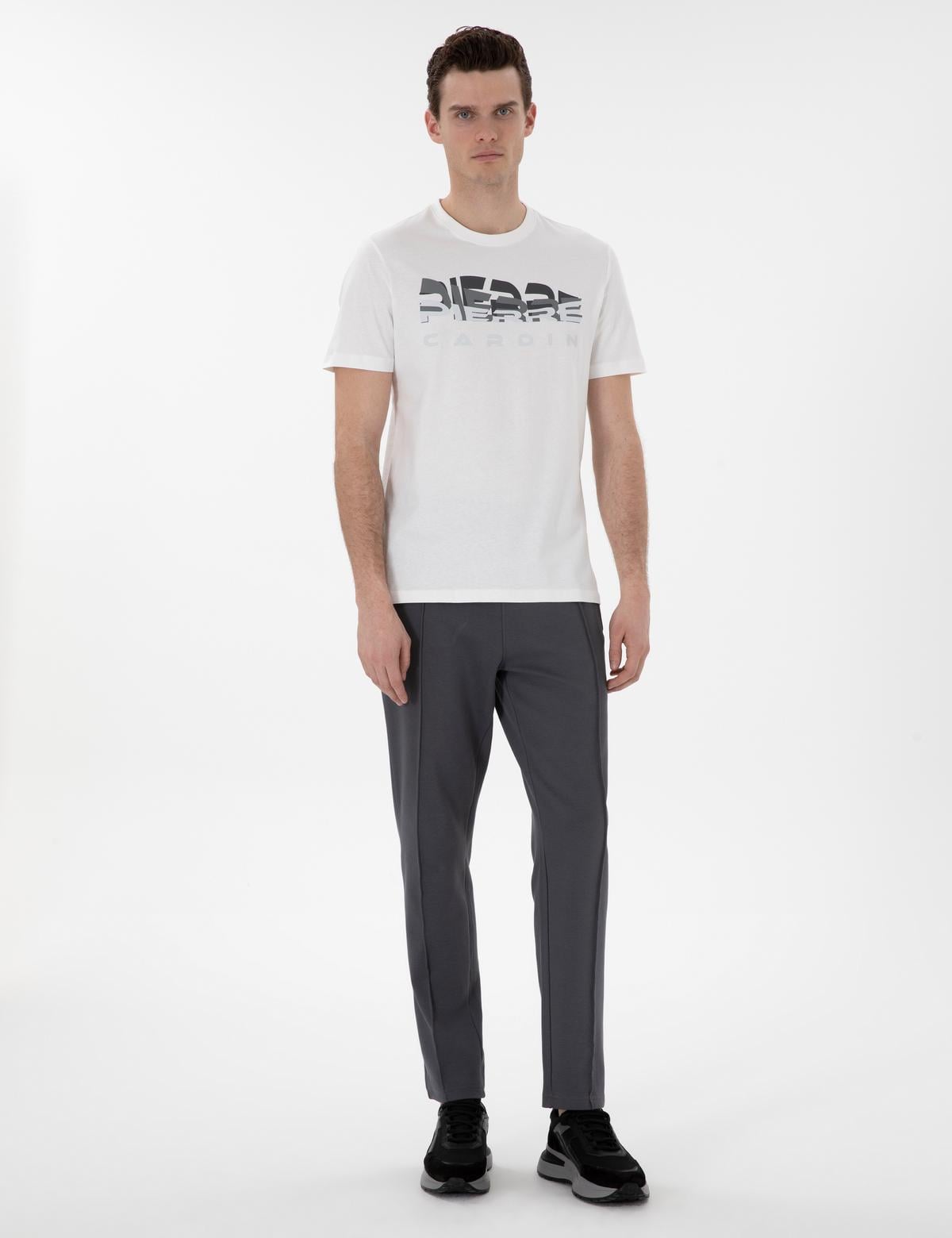 Ekru Regular Fit Tişört - 50302589203