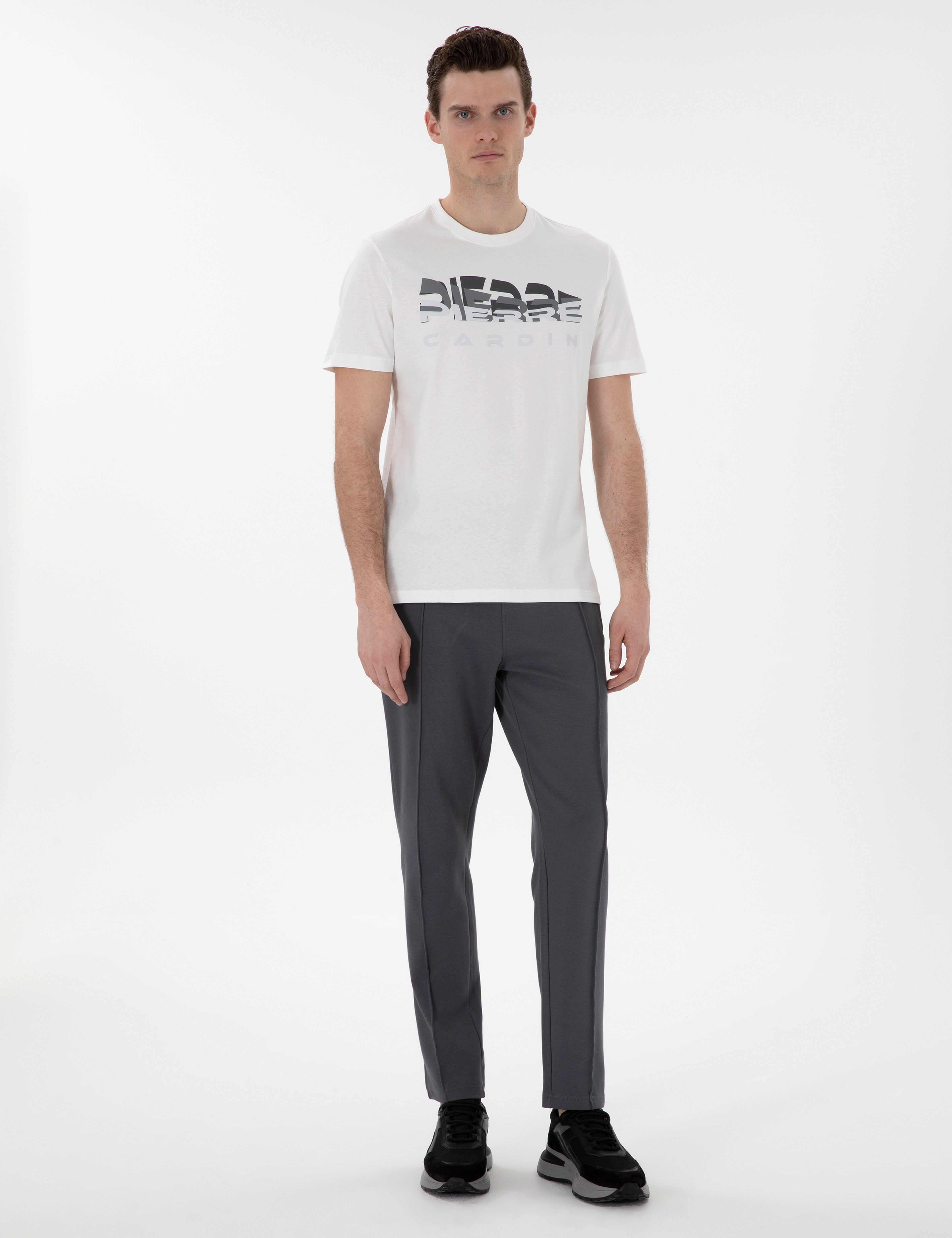 Ekru Regular Fit Tişört - Image 4