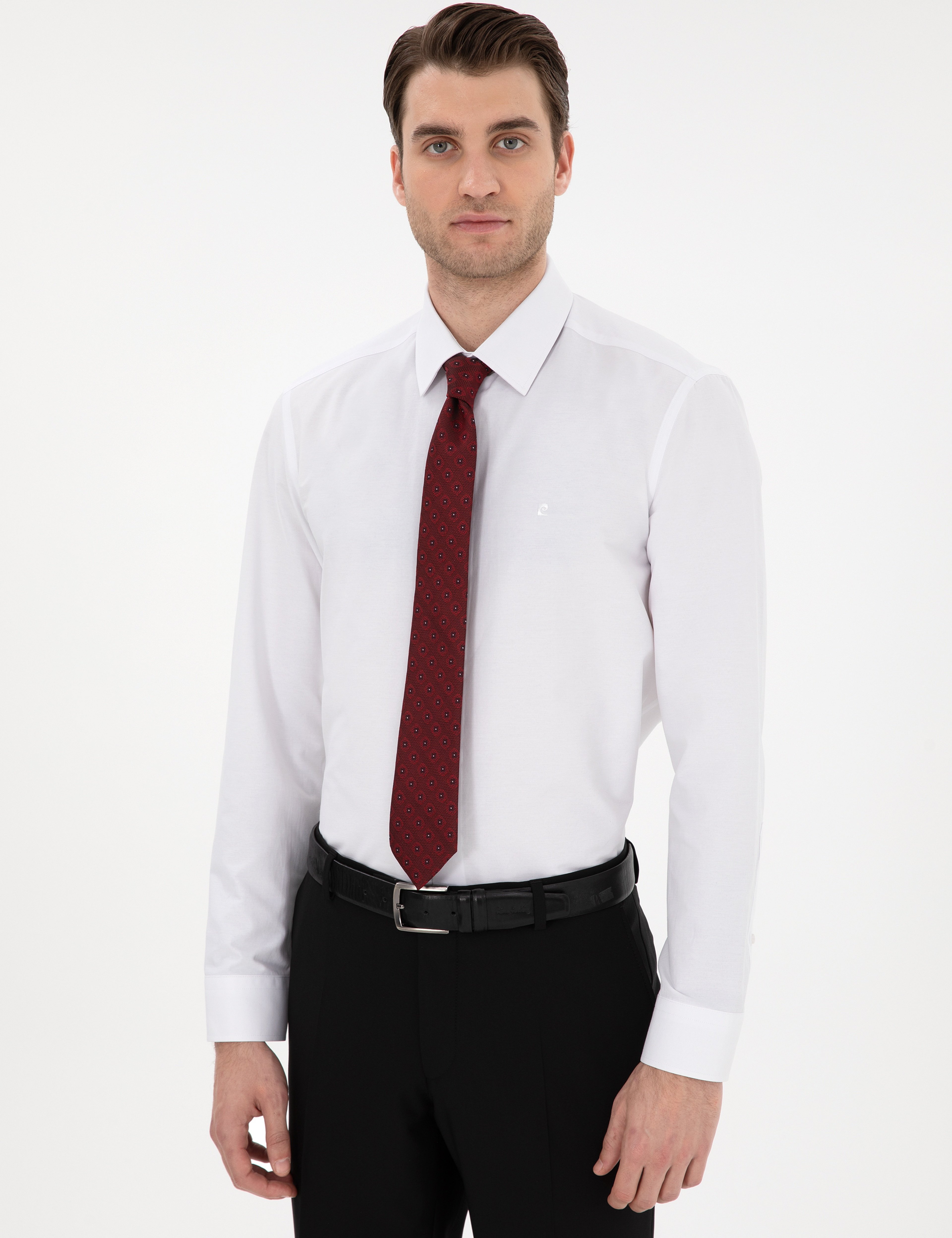 Beyaz Regular Fit Uzun Kollu Basic Gömlek