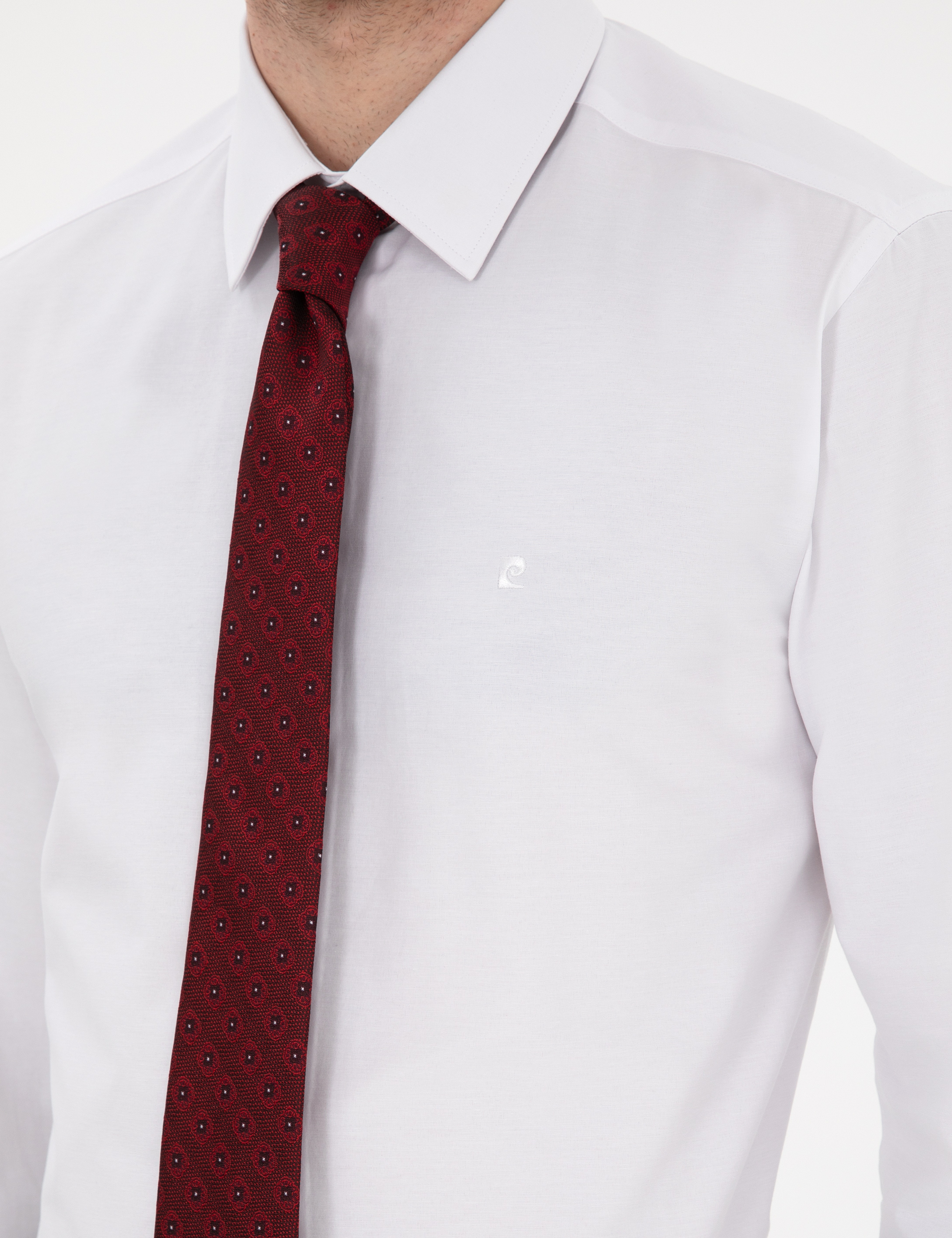 Beyaz Regular Fit Uzun Kollu Basic Gömlek - Image 7