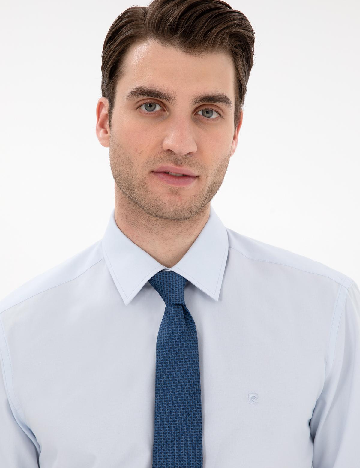 Açık Mavi Regular Fit Uzun Kollu Basic Gömlek - 50307198043