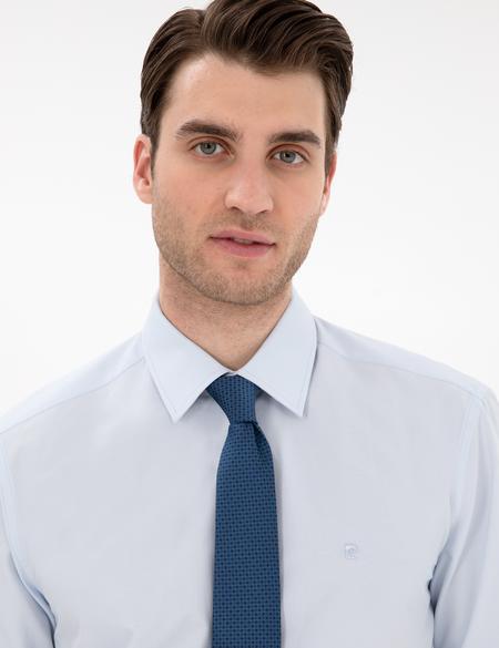 Açık Mavi Regular Fit Uzun Kollu Basic Gömlek - 50307198043