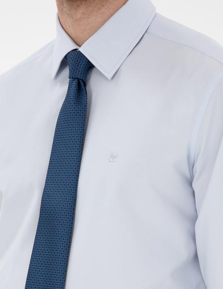 Açık Mavi Regular Fit Uzun Kollu Basic Gömlek - 50307198043