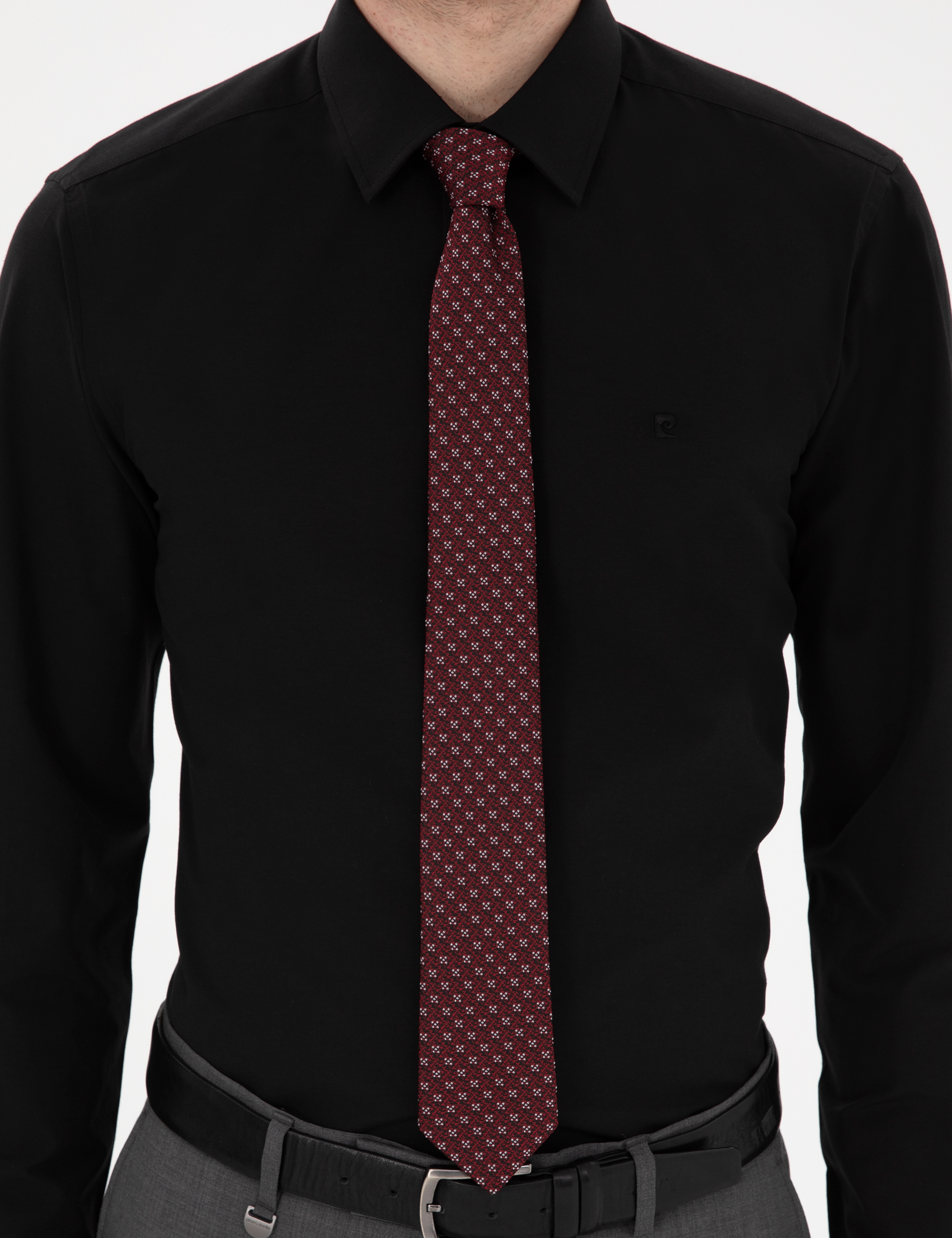Siyah Slim Fit Uzun Kollu Basic Gömlek - Image 6