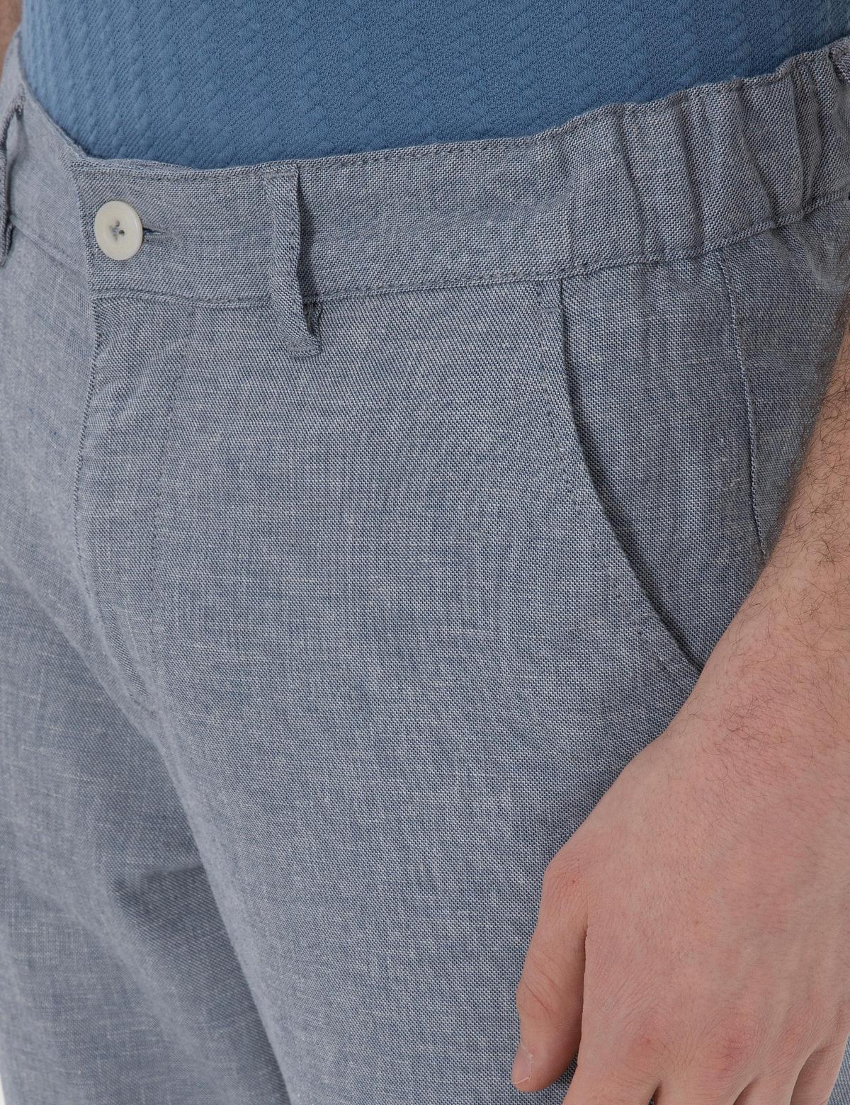 Mavi Slim Fit Keten Karışımlı Kanvas Pantolon - 50301770107