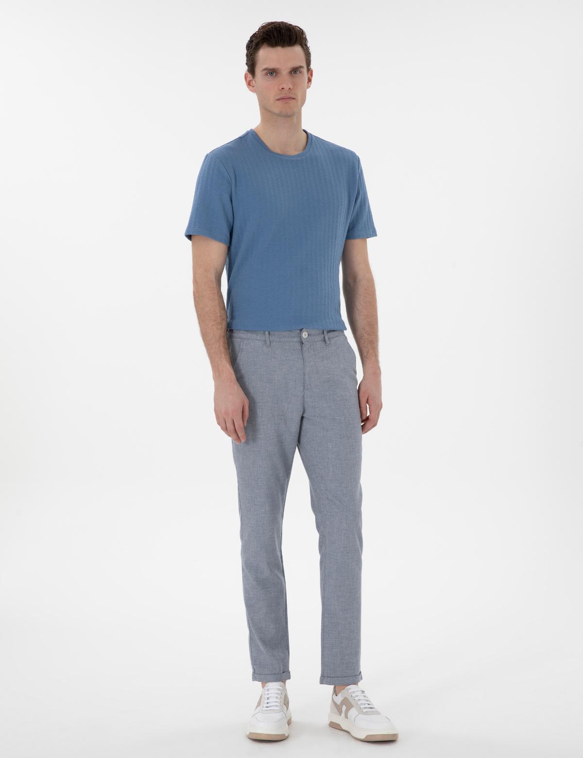 Mavi Slim Fit Keten Karışımlı Kanvas Pantolon - 50301770107