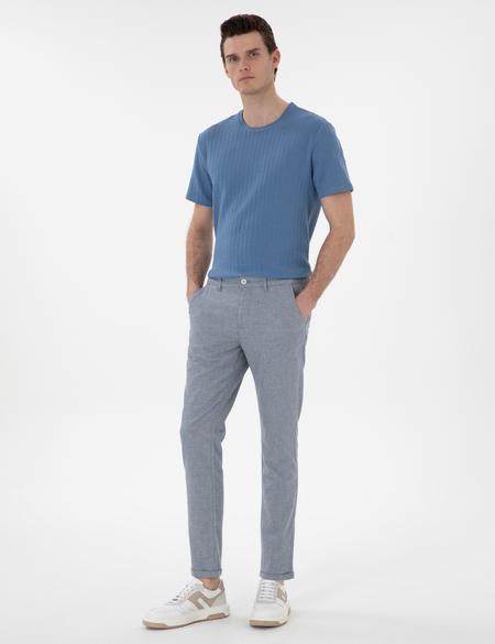 Mavi Slim Fit Keten Karışımlı Kanvas Pantolon - 50301770107