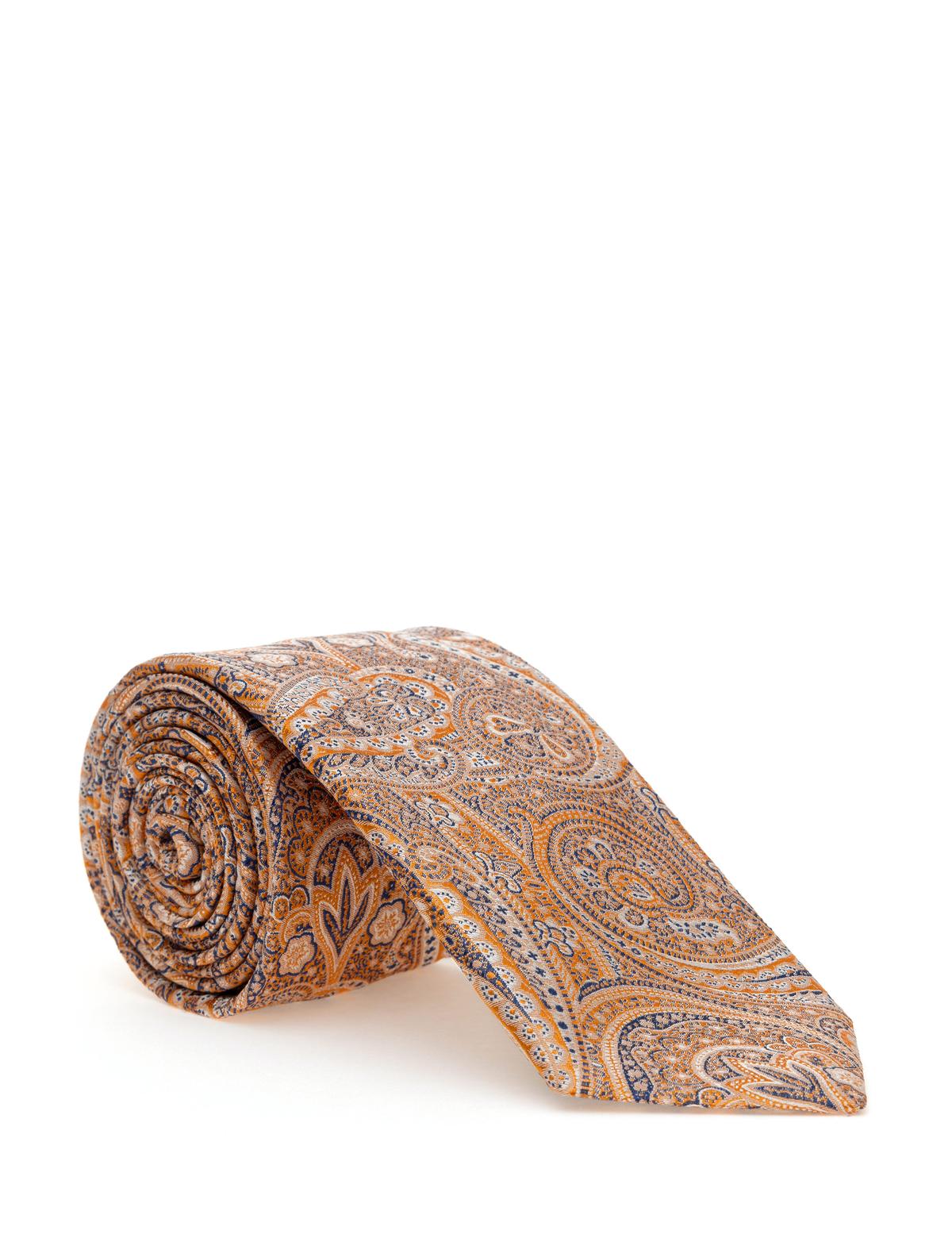Turuncu İpek Kravat - 50313285003