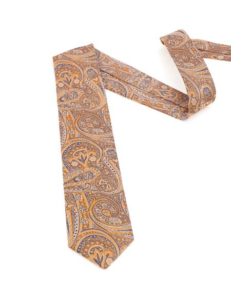 Turuncu İpek Kravat - 50313285003