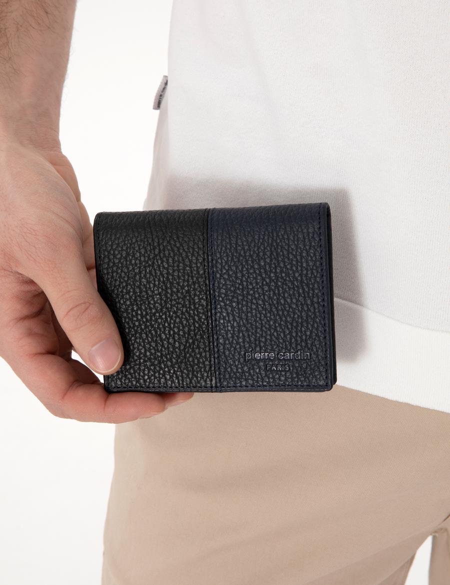 Erkek Lacivert Deri Cüzdan