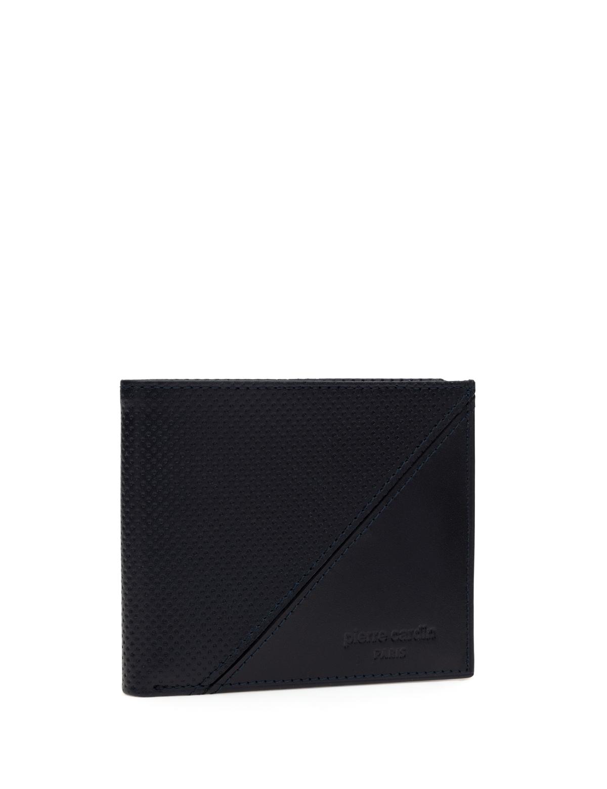 Erkek Lacivert Deri Cüzdan - 50313009001