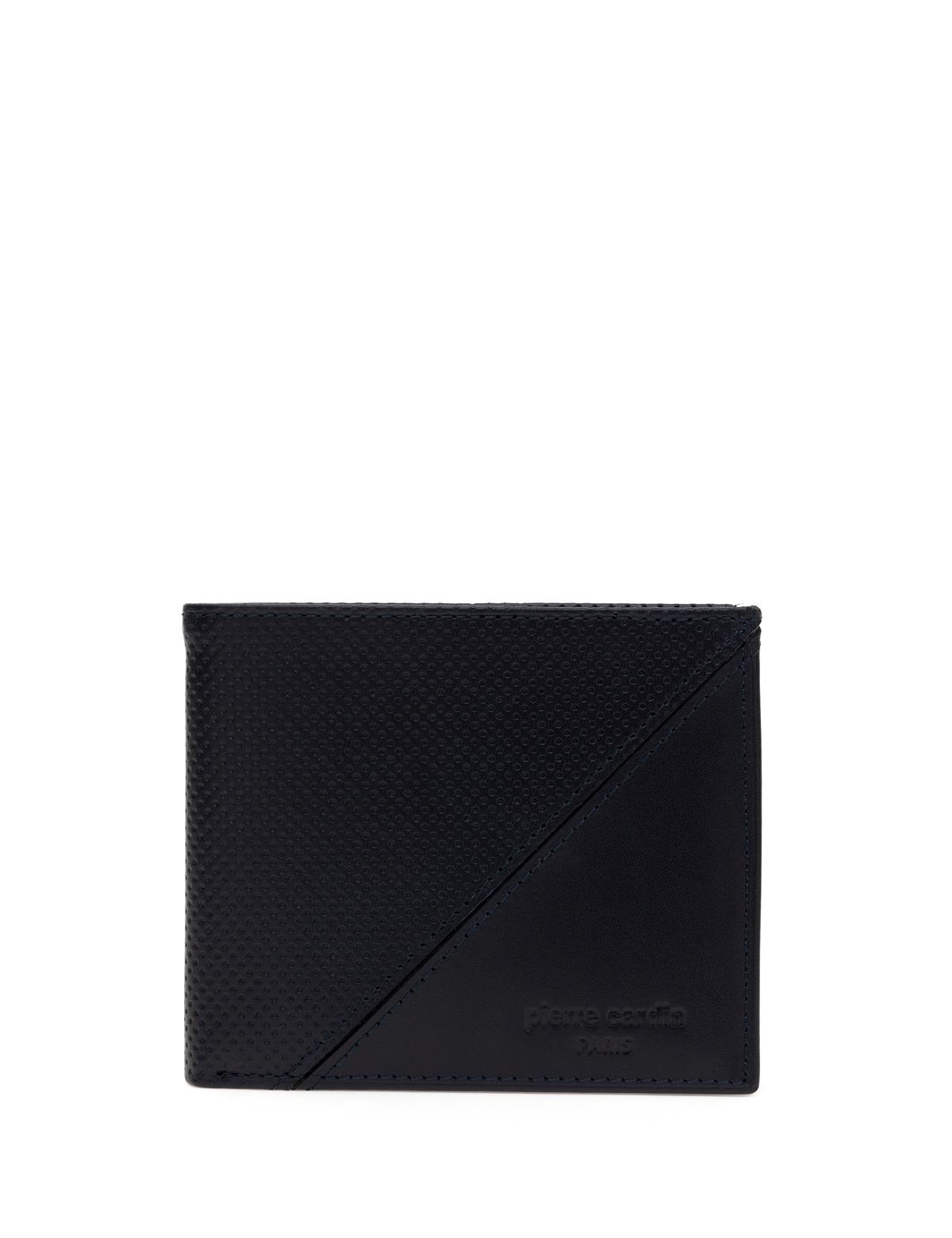 Erkek Lacivert Deri Cüzdan - 50313009001