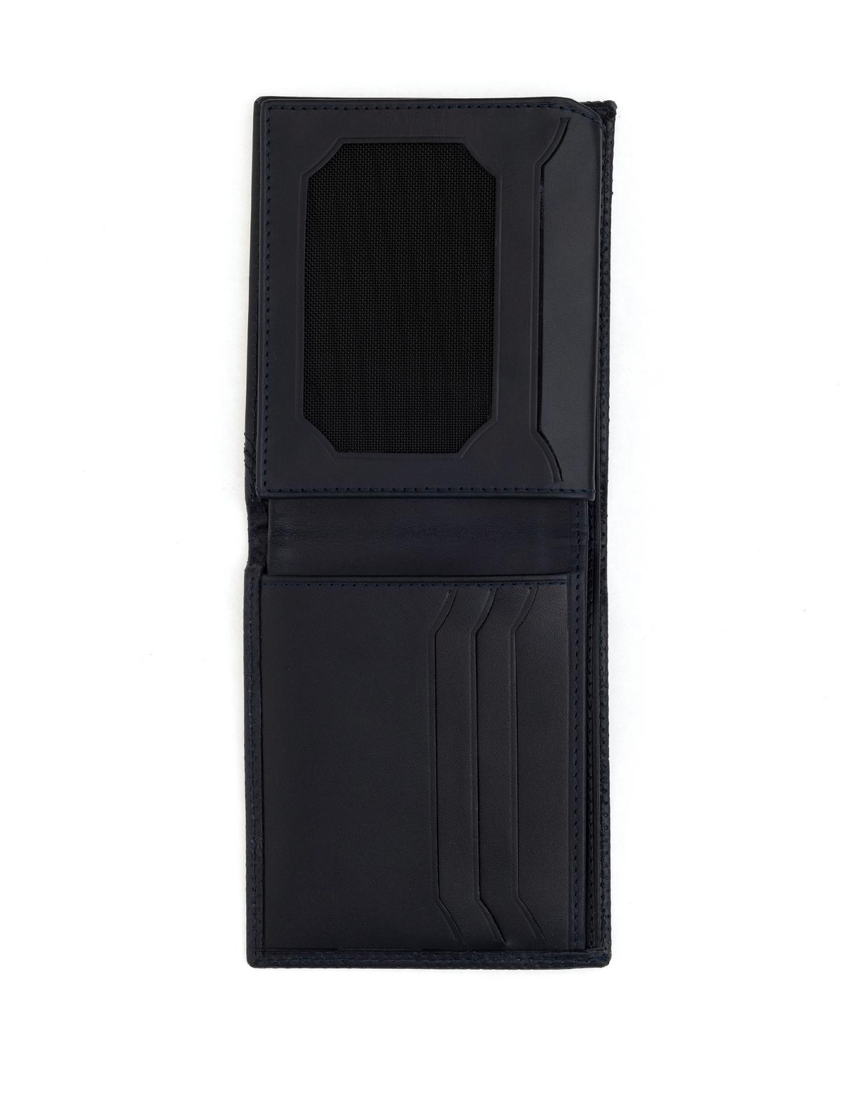 Erkek Lacivert Deri Cüzdan - 50313009001