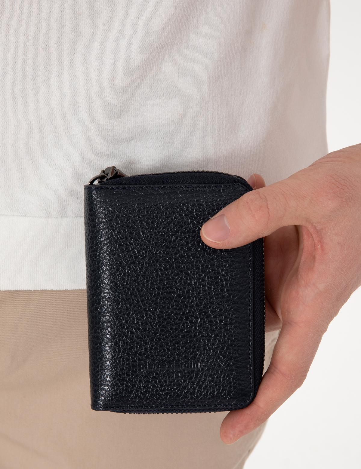 Erkek Lacivert Deri Cüzdan