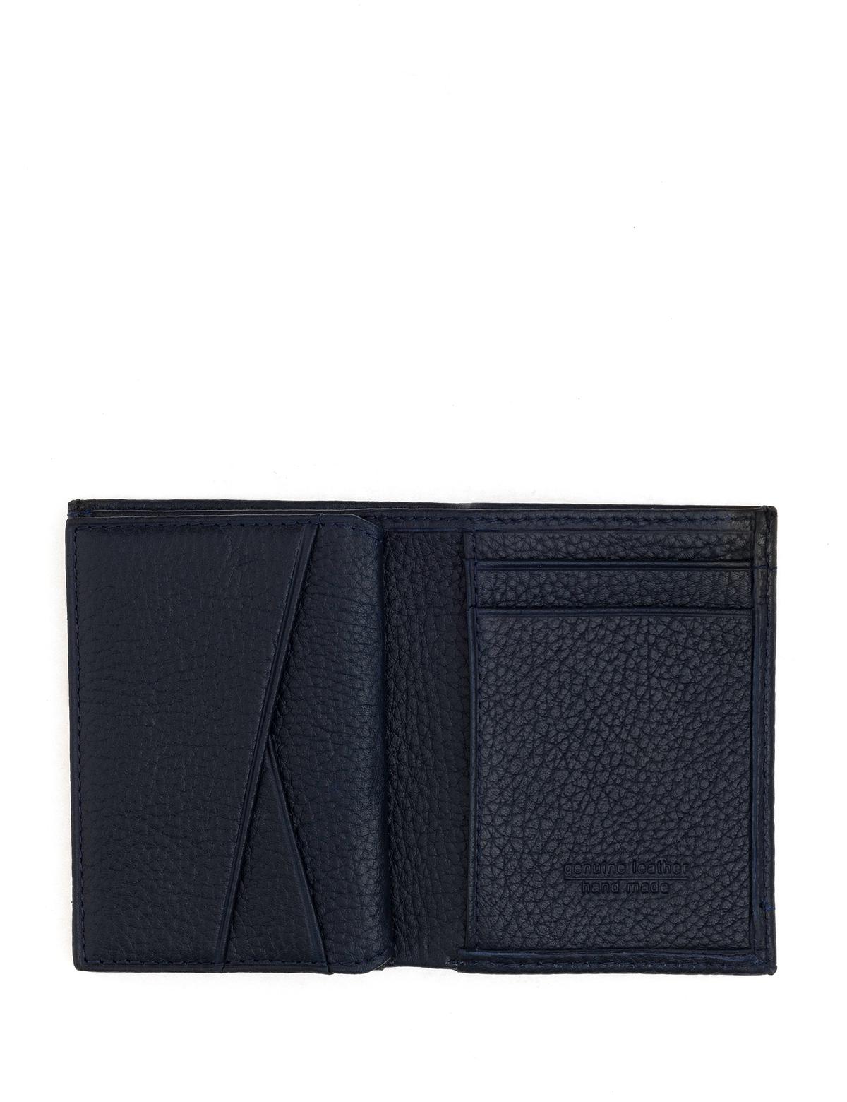 Erkek Lacivert Deri Cüzdan - 50312996001