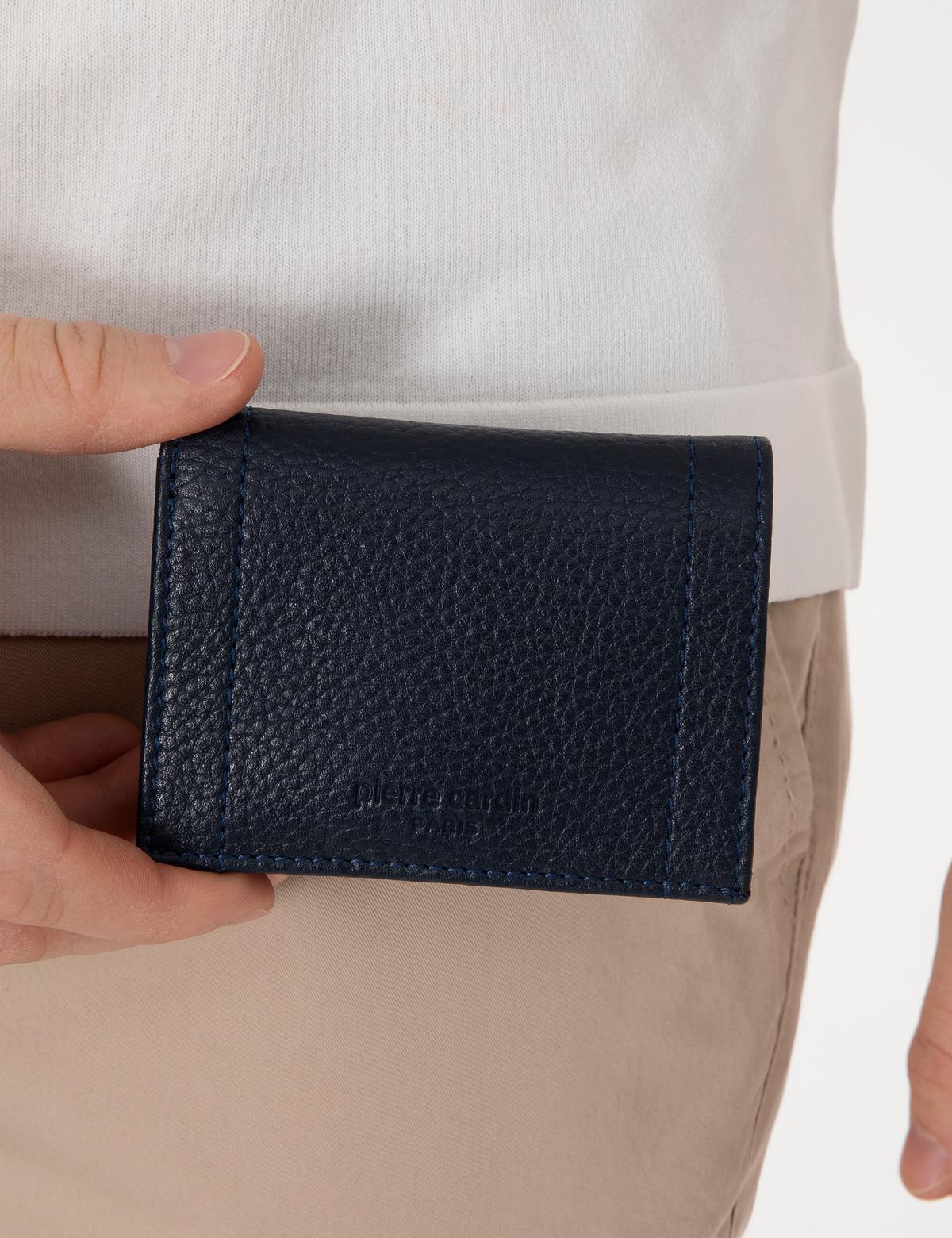 Erkek Lacivert Deri Cüzdan