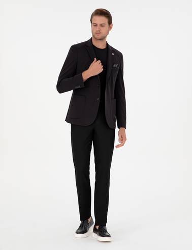 Siyah Ex.Slim Fit Spor Ceket