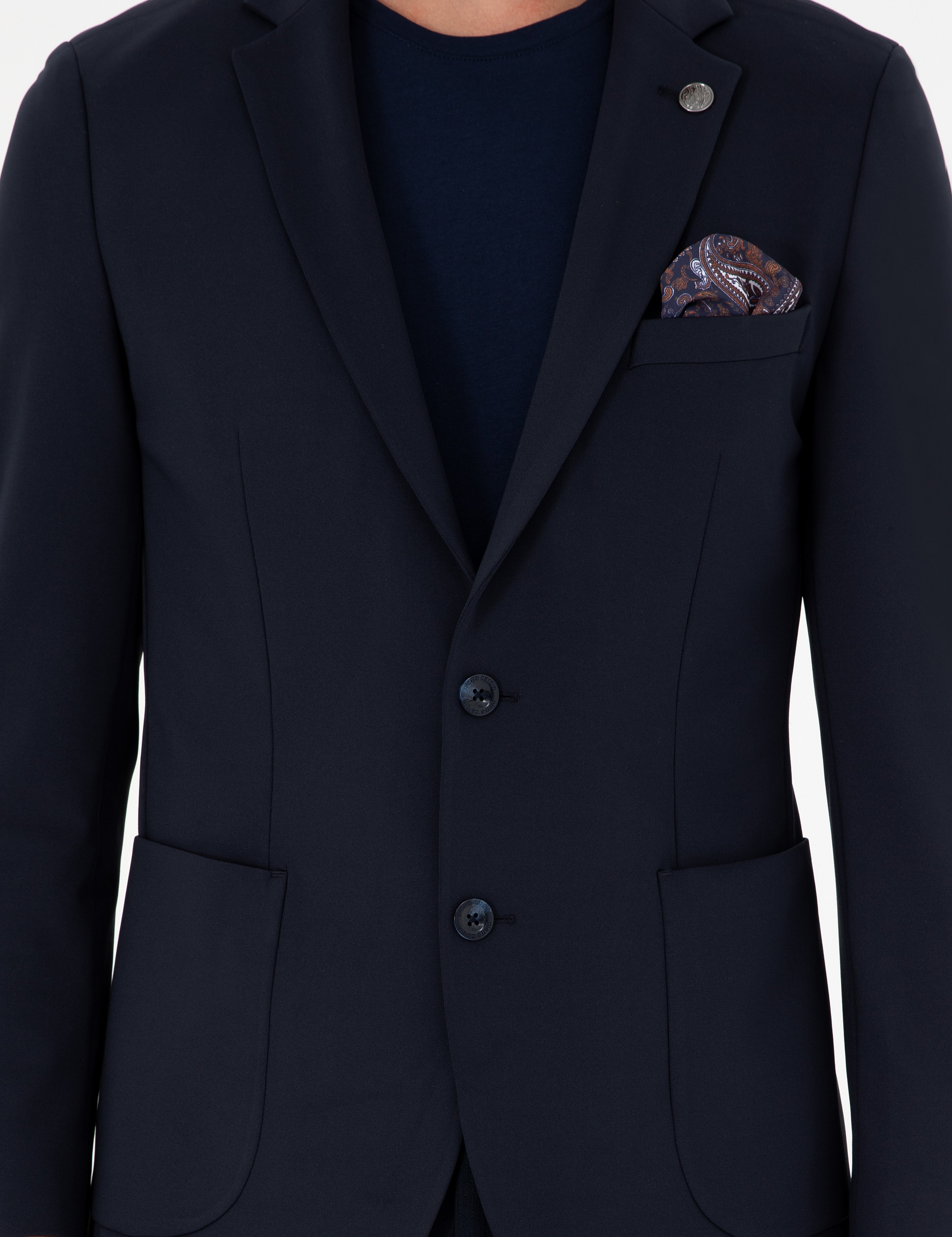 Lacivert Extra Slim Fit Spor Ceket - Image 6