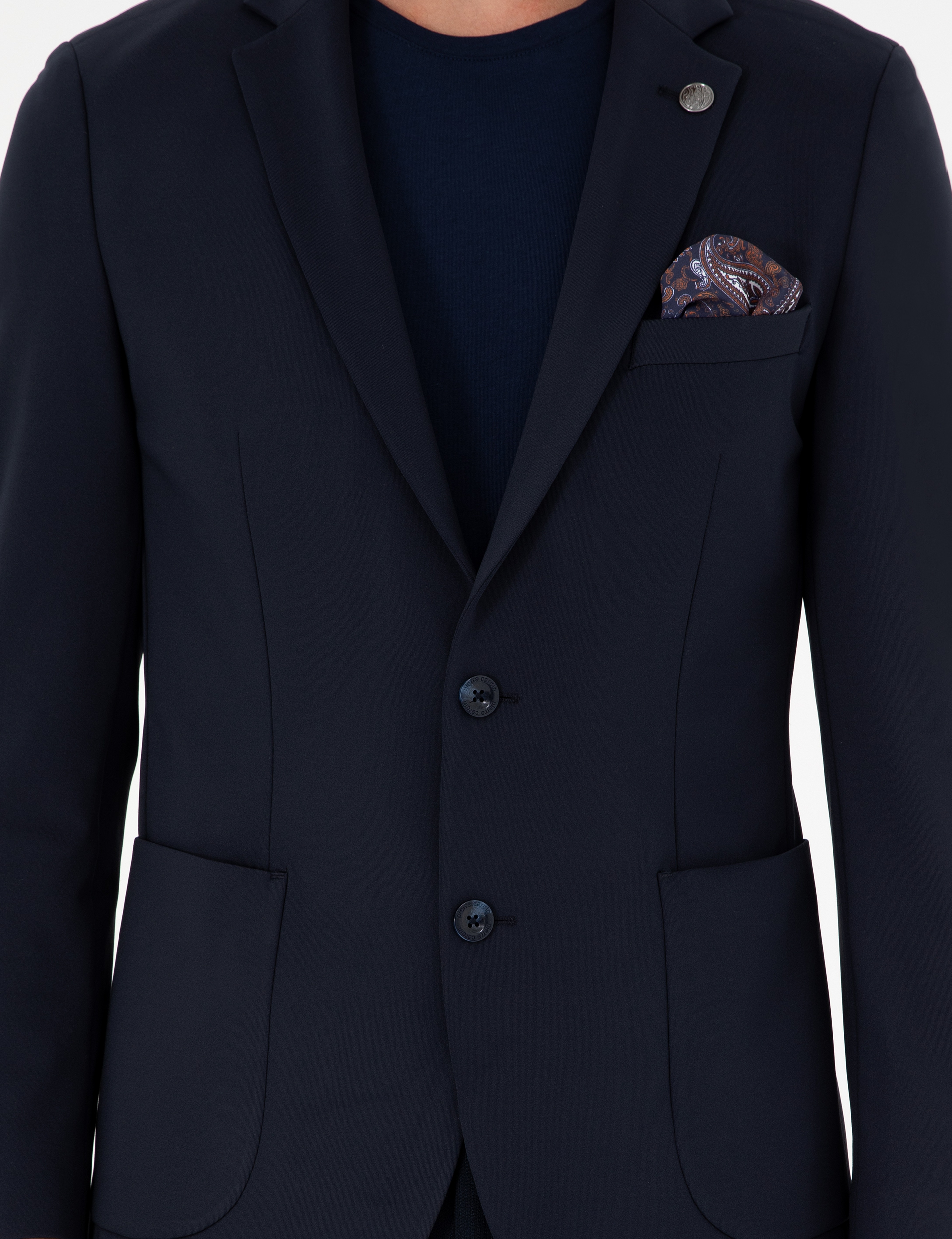 Lacivert Extra Slim Fit Spor Ceket