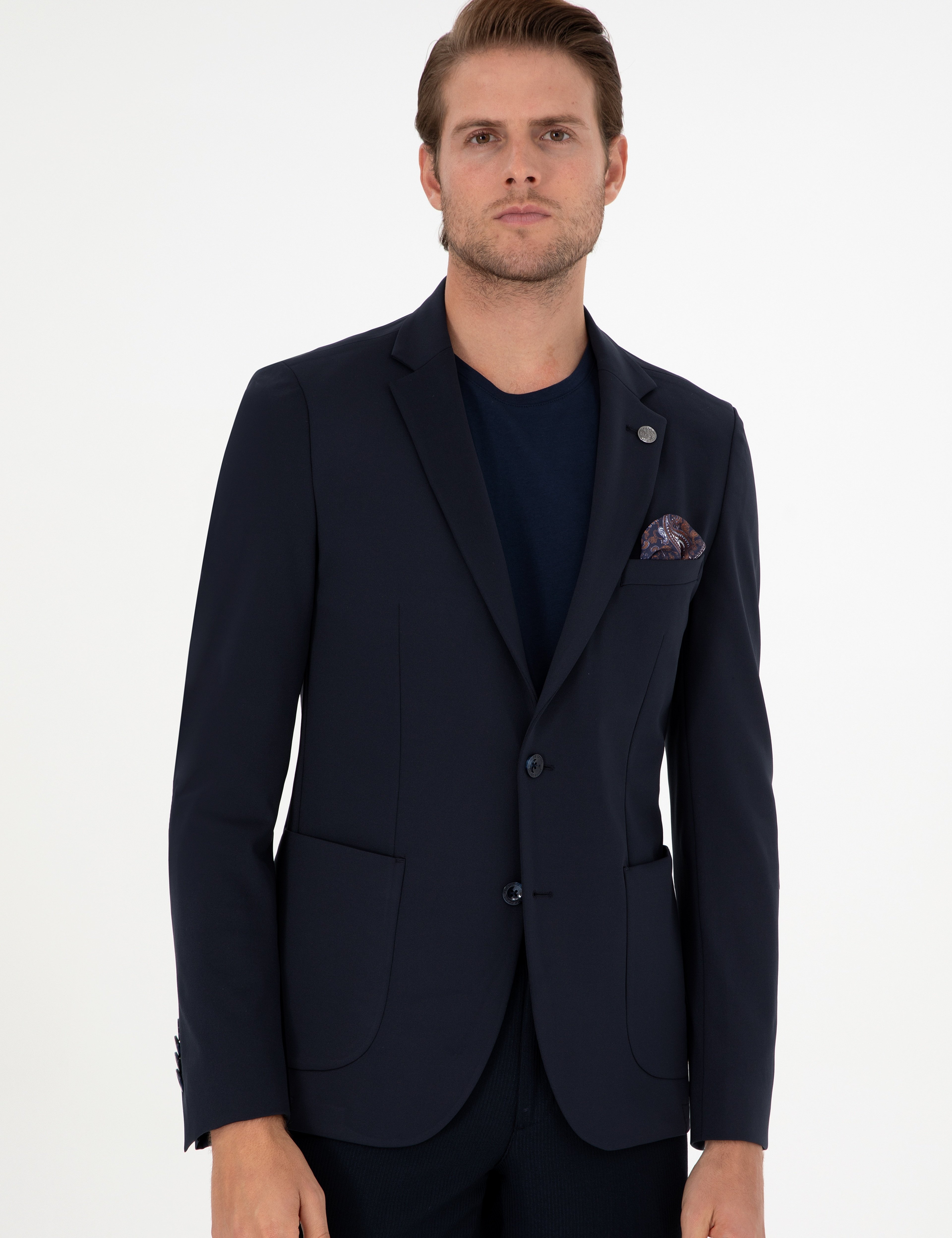 Lacivert Extra Slim Fit Spor Ceket - Image 3