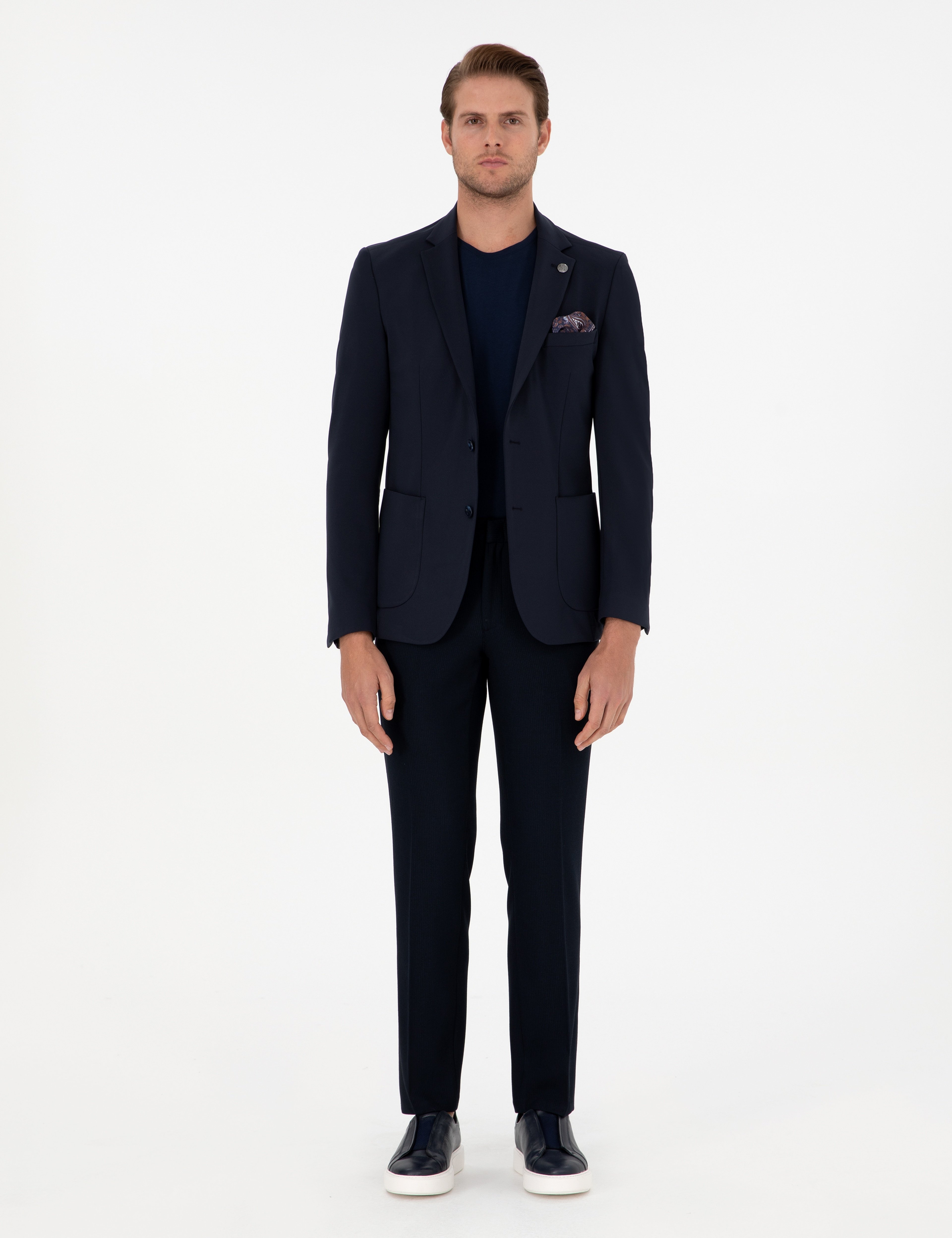 Lacivert Extra Slim Fit Spor Ceket - Image 4