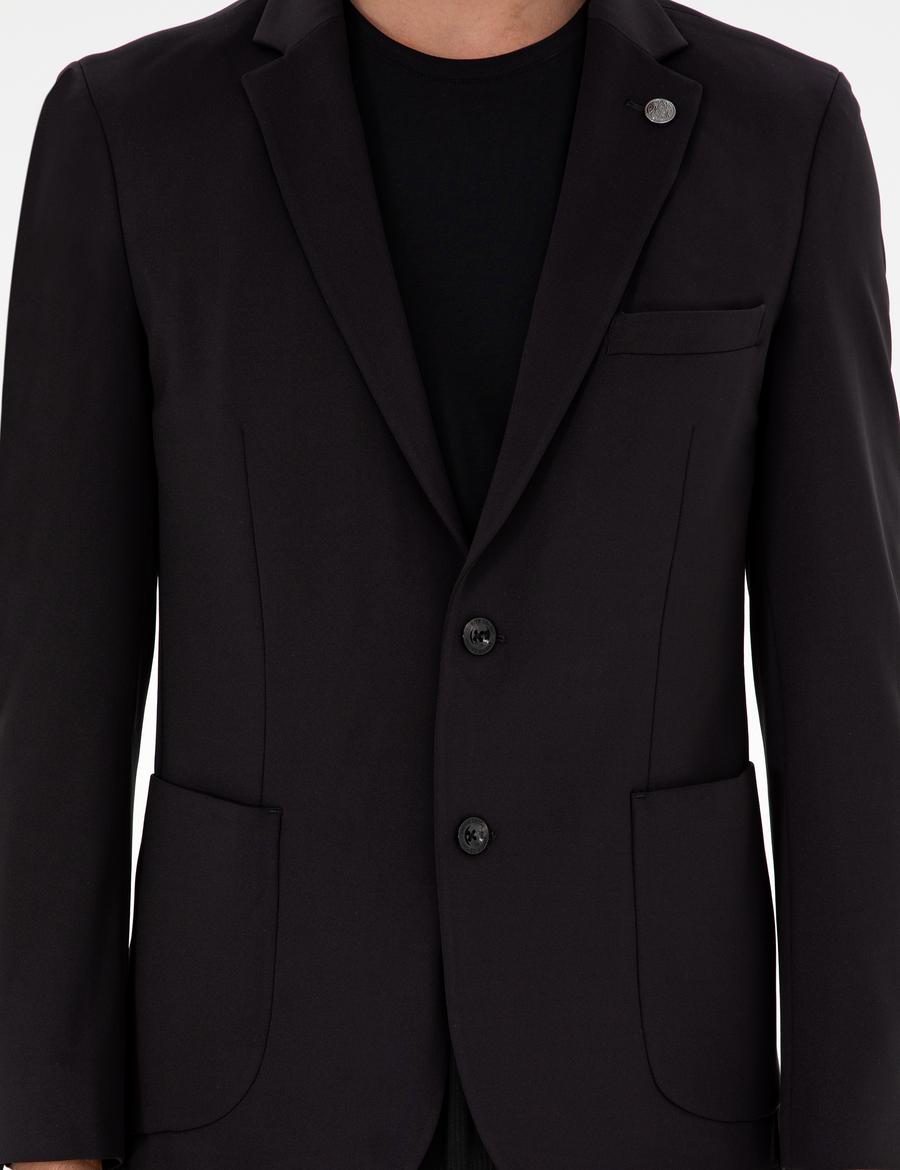Siyah Ex.Slim Fit Spor Ceket