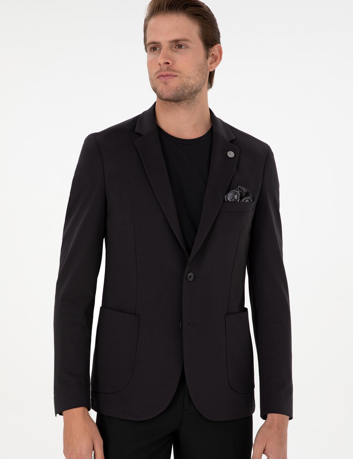 Siyah Ex.Slim Fit Spor Ceket - 50294108011