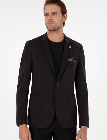 Siyah Ex.Slim Fit Spor Ceket