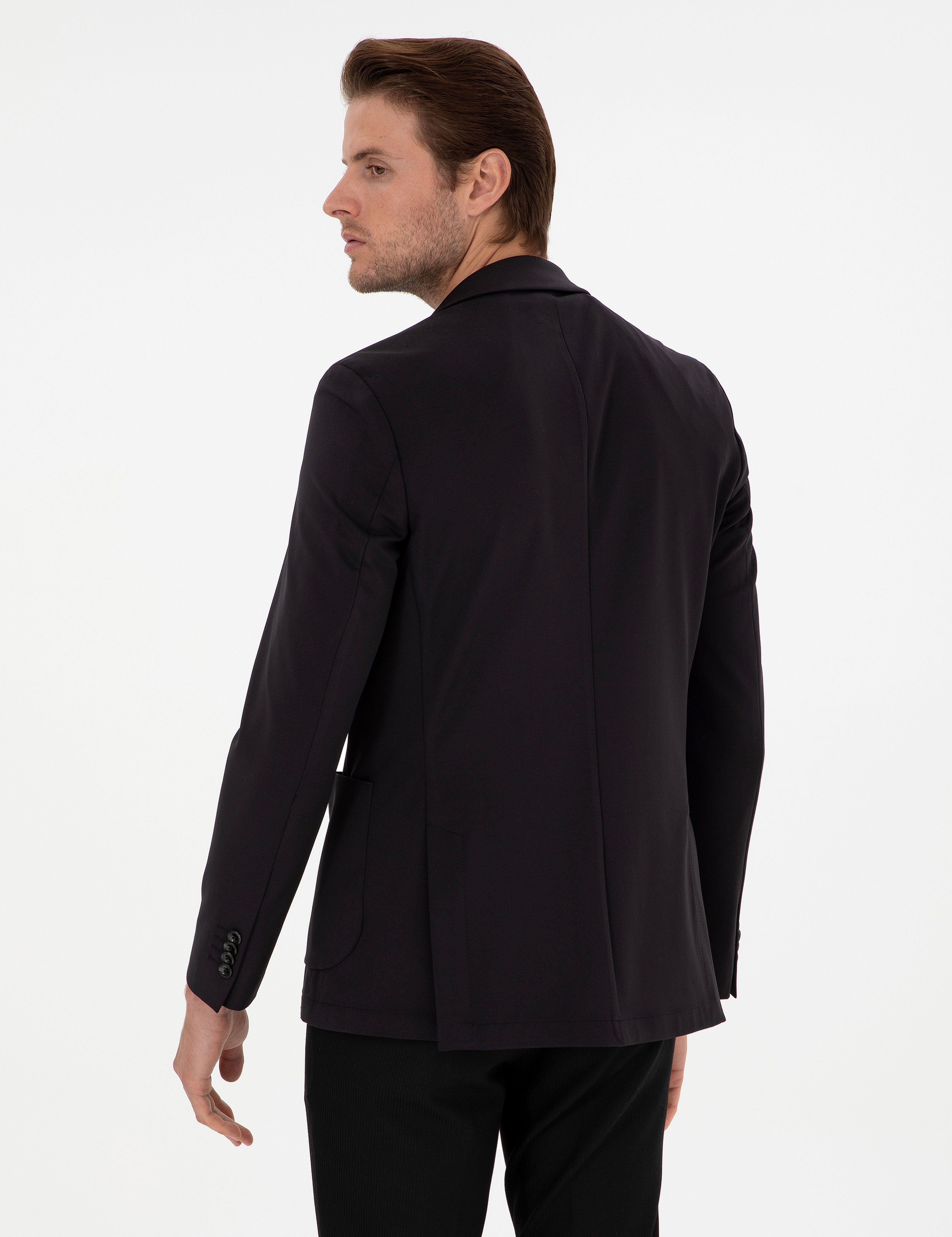 Siyah Extra Slim Fit Spor Ceket - Image 5