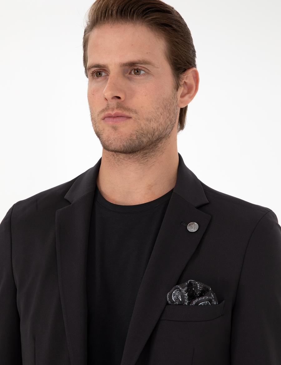 Siyah Ex.Slim Fit Spor Ceket