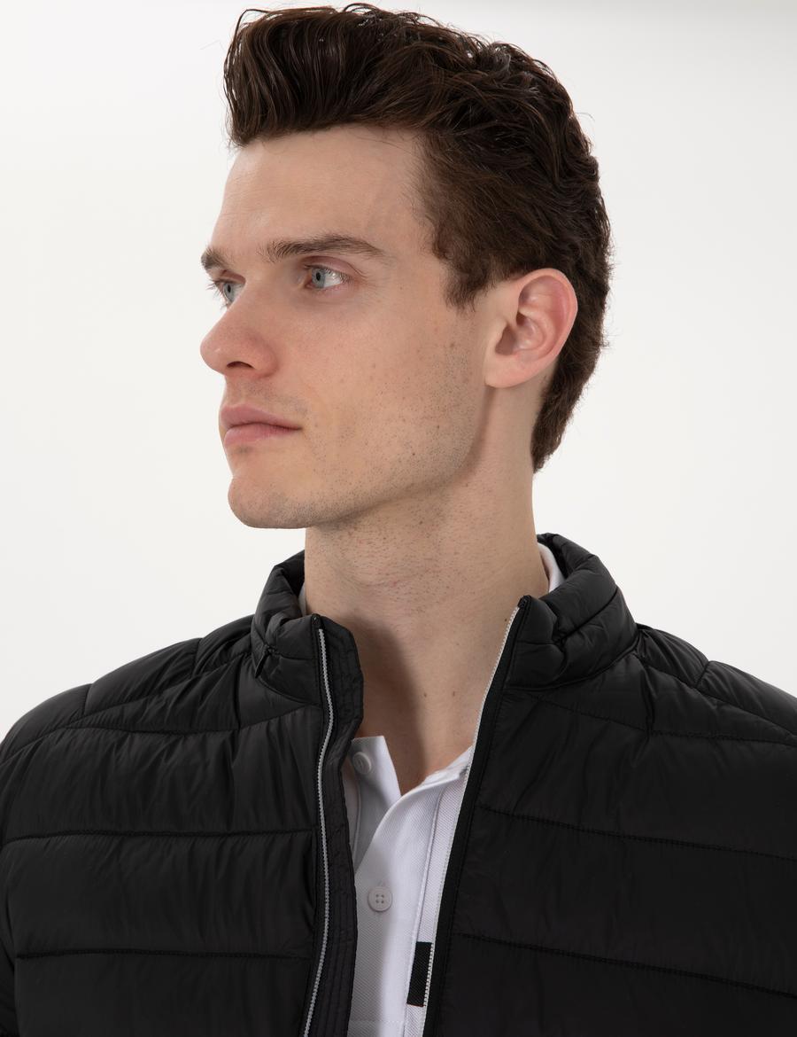 Siyah Cropped Slim Mont